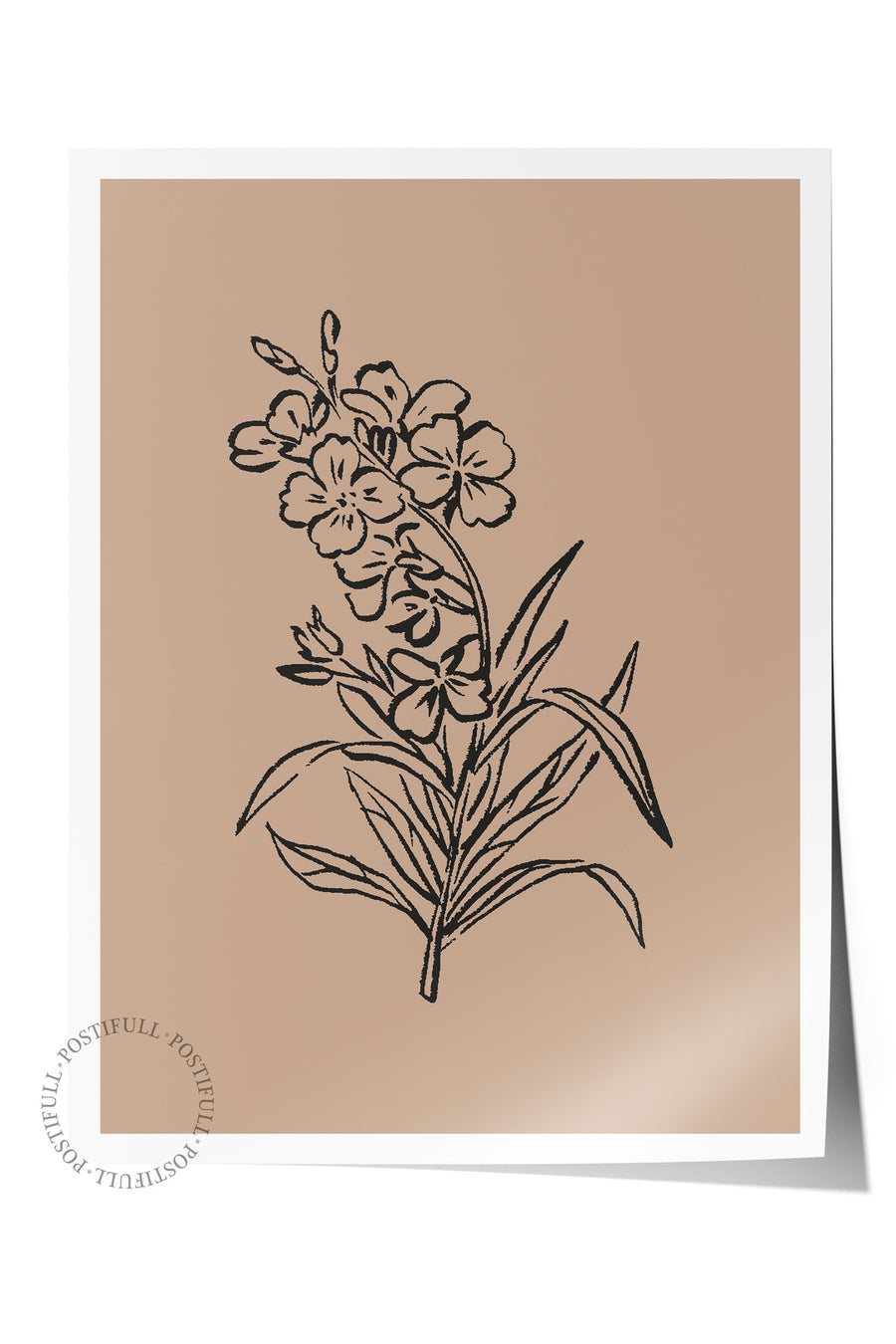 Çiçekli Çizim Bohem & Boho Çerçevesiz Poster