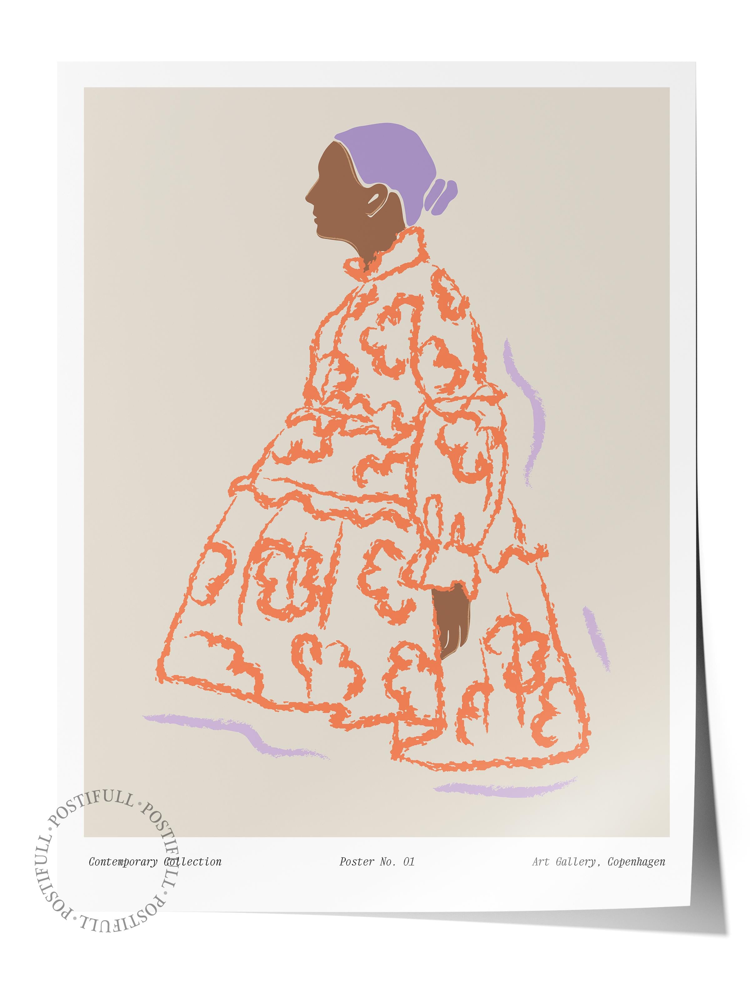 Soft Bohem Duvar Posteri, İskandinav Temalı Çerçevesiz Poster - Yatak Odası, Salon Duvar Dekoru