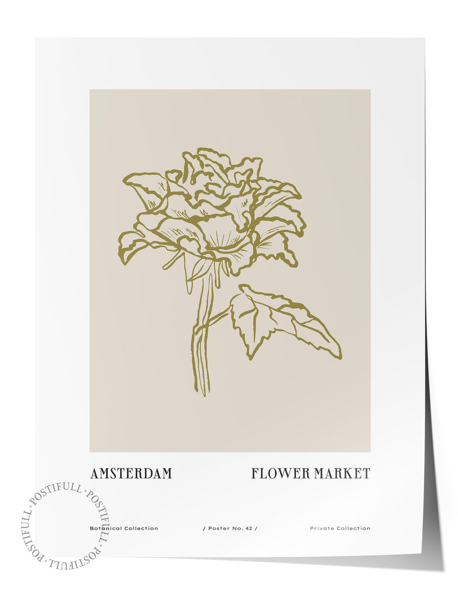Amsterdam Flower Market Bohem & Boho Çerçevesiz Poster