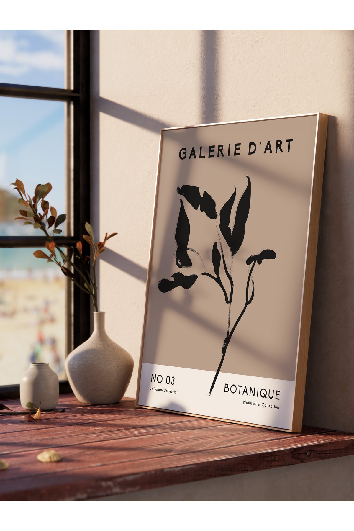 Soft Boho Çerçevesiz Duvar Posteri, İskandinav Temalı Poster - Salon, Mutfak ve Yatak Odası Dekoru