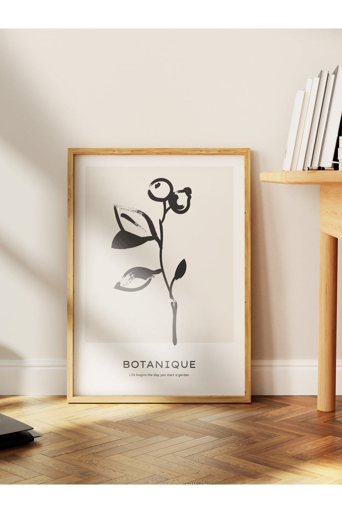 Soft Boho Çerçevesiz Duvar Posteri, İskandinav Temalı Poster - Salon, Mutfak ve Yatak Odası Dekoru