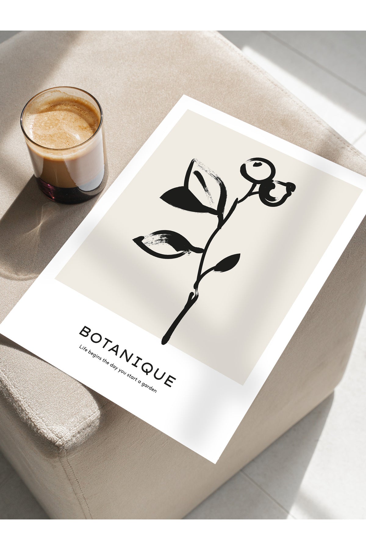 Soft Boho Çerçevesiz Duvar Posteri, İskandinav Temalı Poster - Salon, Mutfak ve Yatak Odası Dekoru