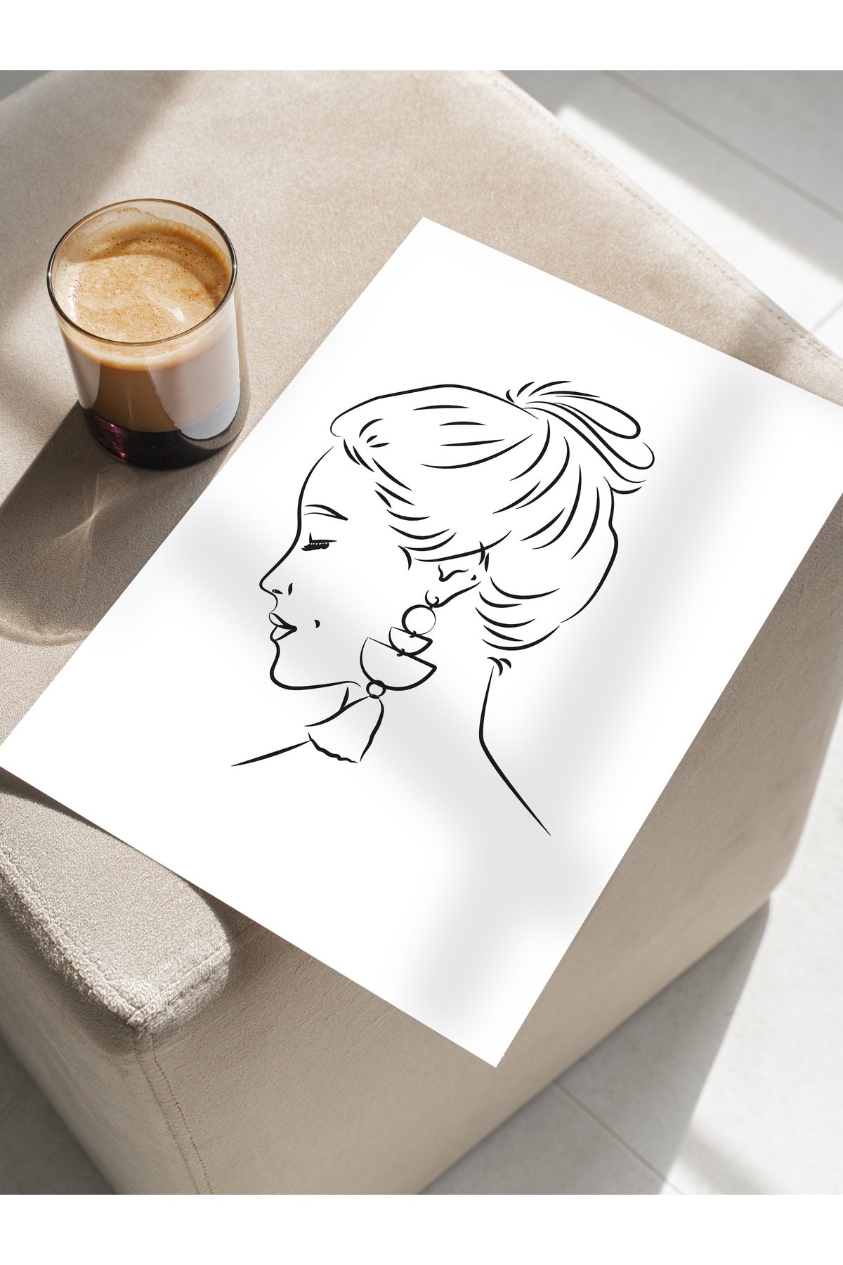 Soft Boho Çerçevesiz Duvar Posteri, İskandinav Temalı Poster - Salon, Mutfak ve Yatak Odası Dekoru
