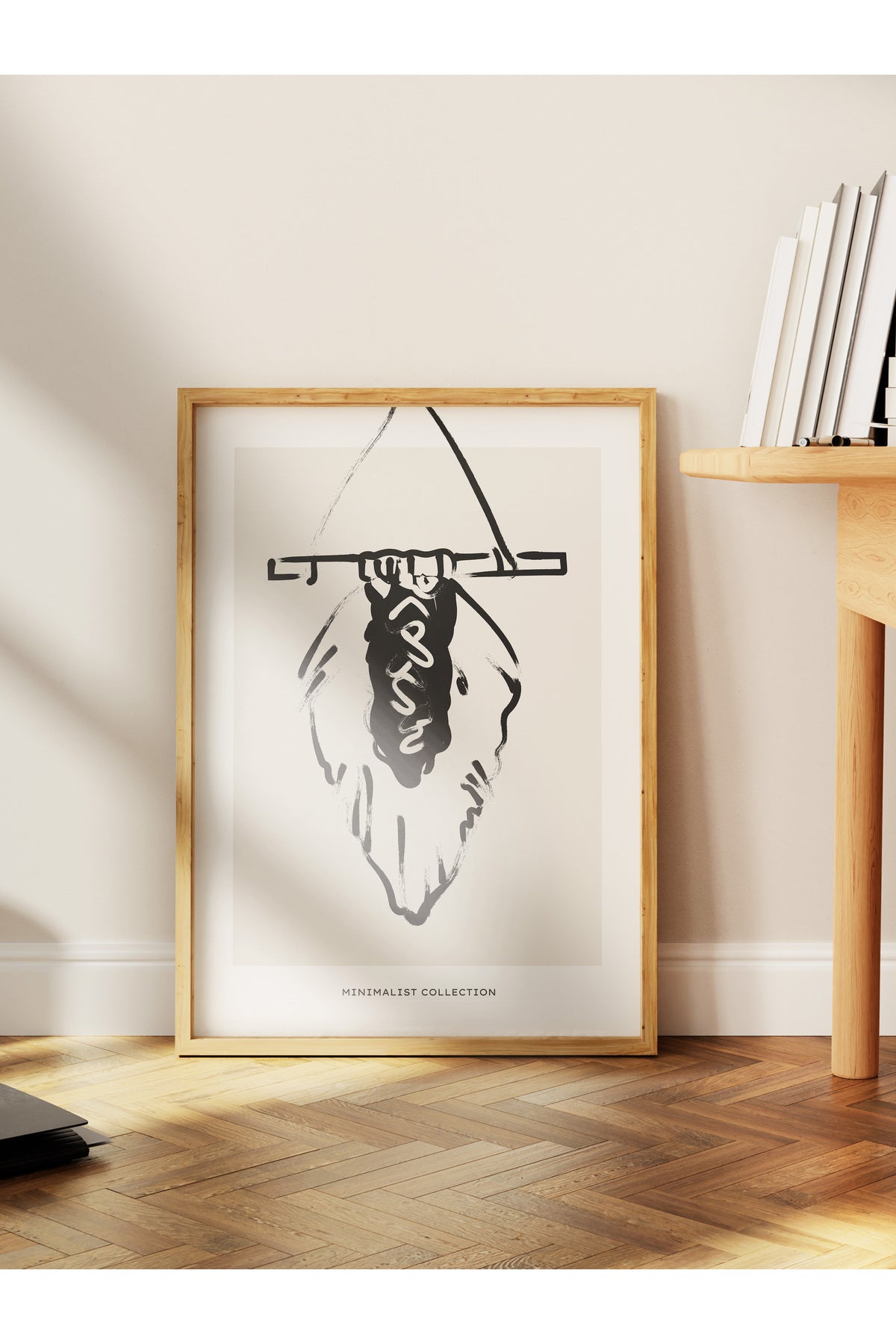 Soft Boho Çerçevesiz Duvar Posteri, İskandinav Temalı Poster - Salon, Mutfak ve Yatak Odası Dekoru