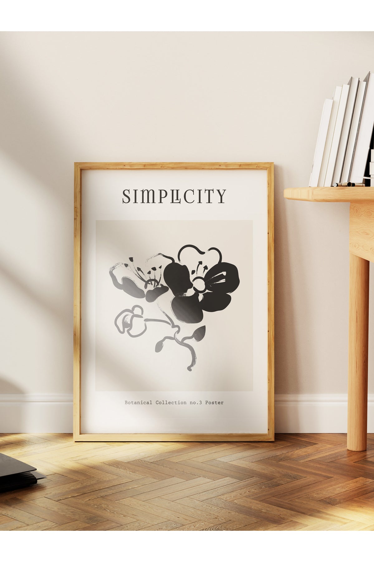 Soft Boho Çerçevesiz Duvar Posteri, İskandinav Temalı Poster - Salon, Mutfak ve Yatak Odası Dekoru