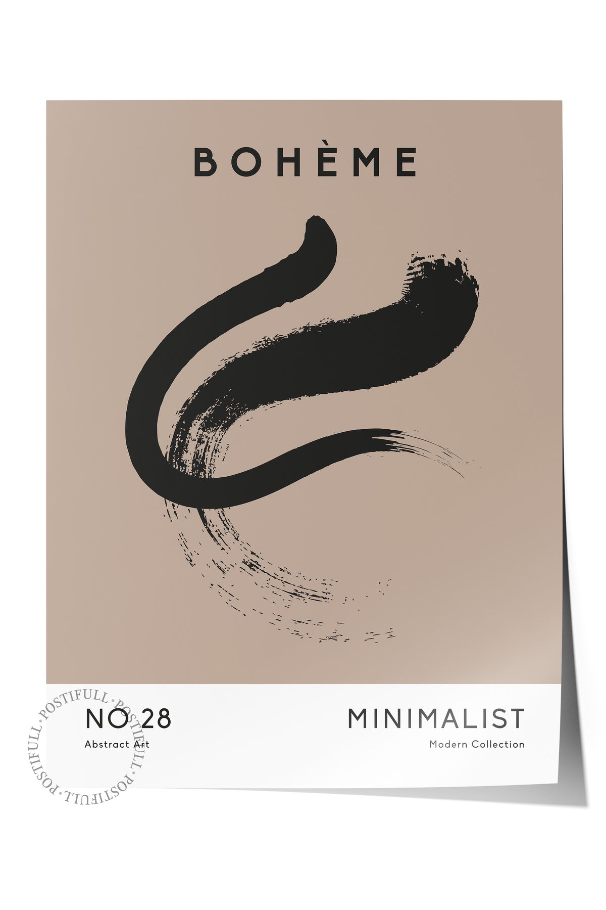 Soft Boho Çerçevesiz Duvar Posteri, İskandinav Temalı Poster - Salon, Mutfak ve Yatak Odası Dekoru