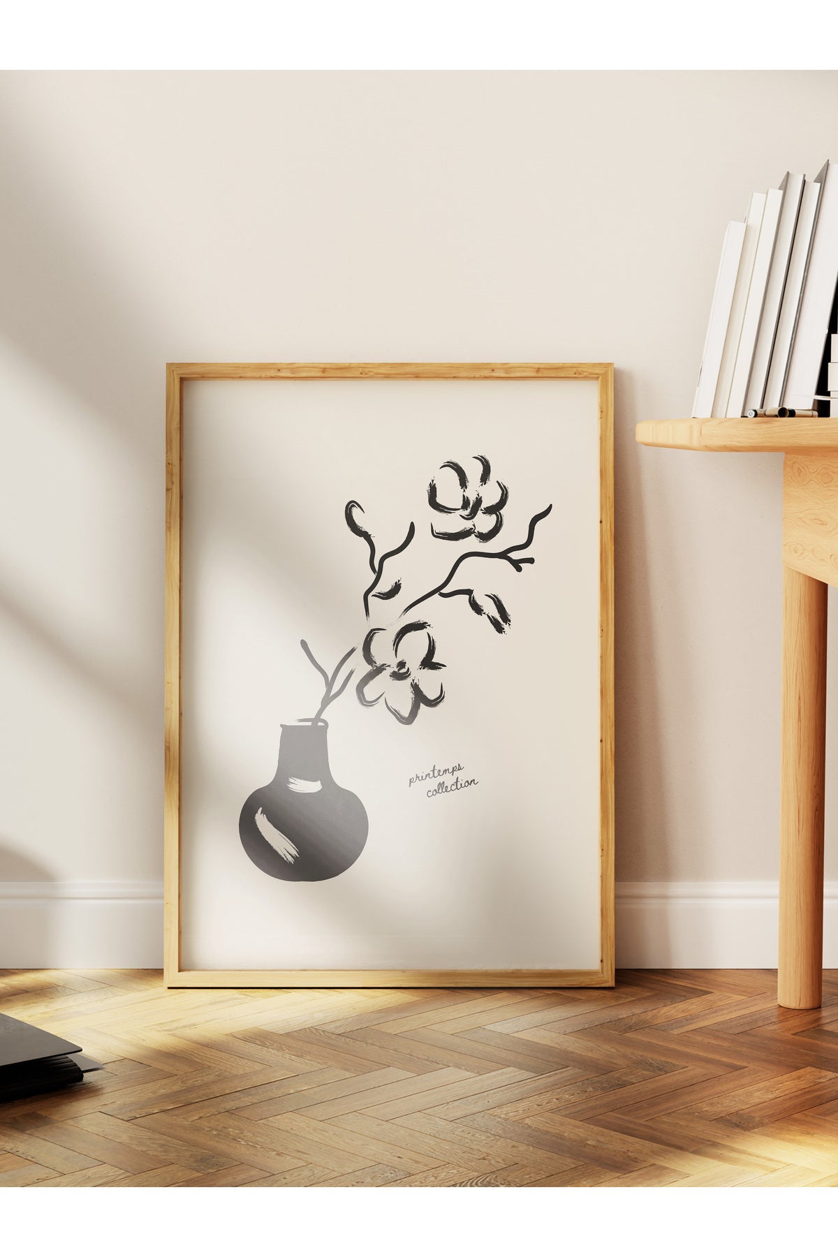 Soft Boho Çerçevesiz Duvar Posteri, İskandinav Temalı Poster - Salon, Mutfak ve Yatak Odası Dekoru