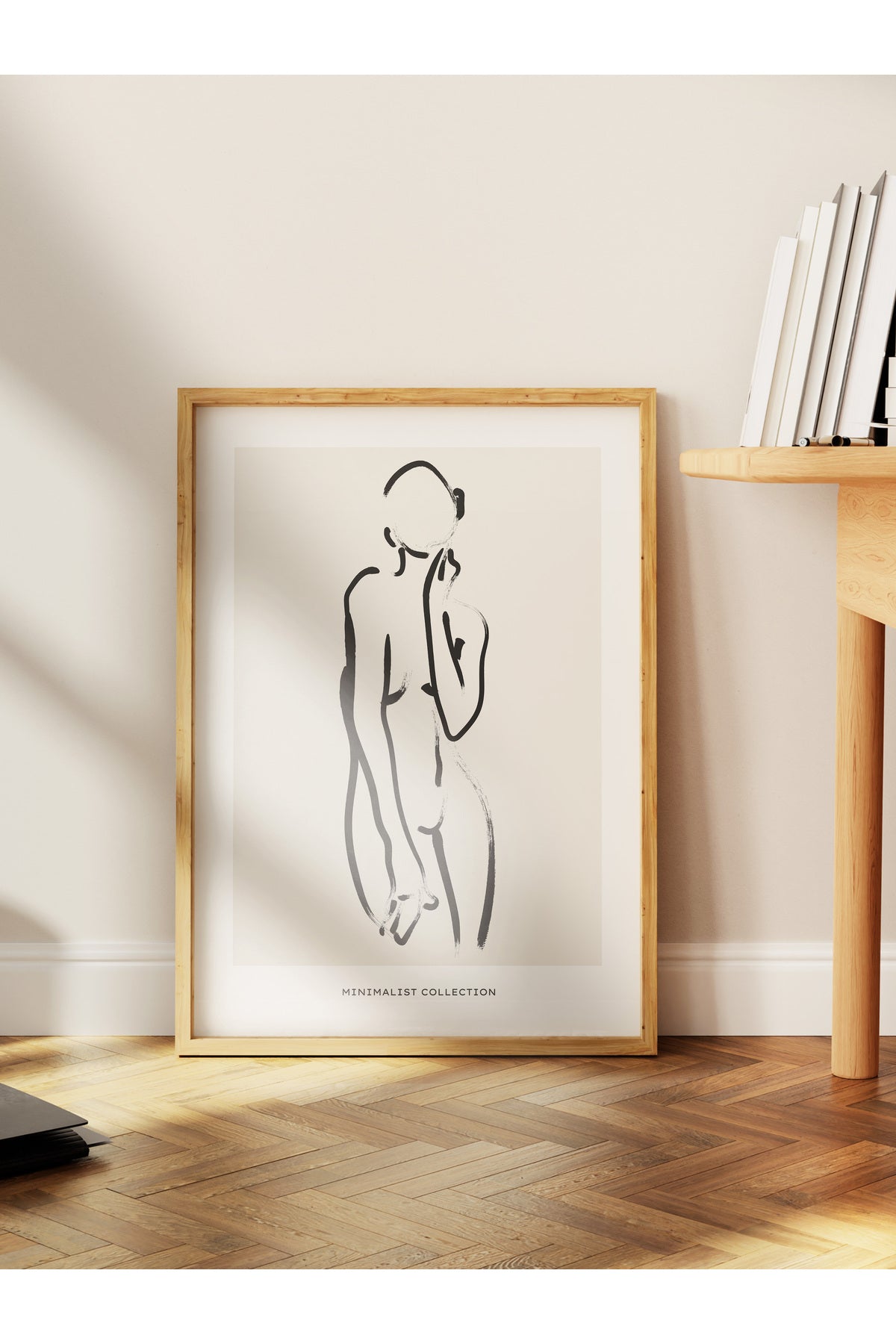 Soft Boho Çerçevesiz Duvar Posteri, İskandinav Temalı Poster - Salon, Mutfak ve Yatak Odası Dekoru