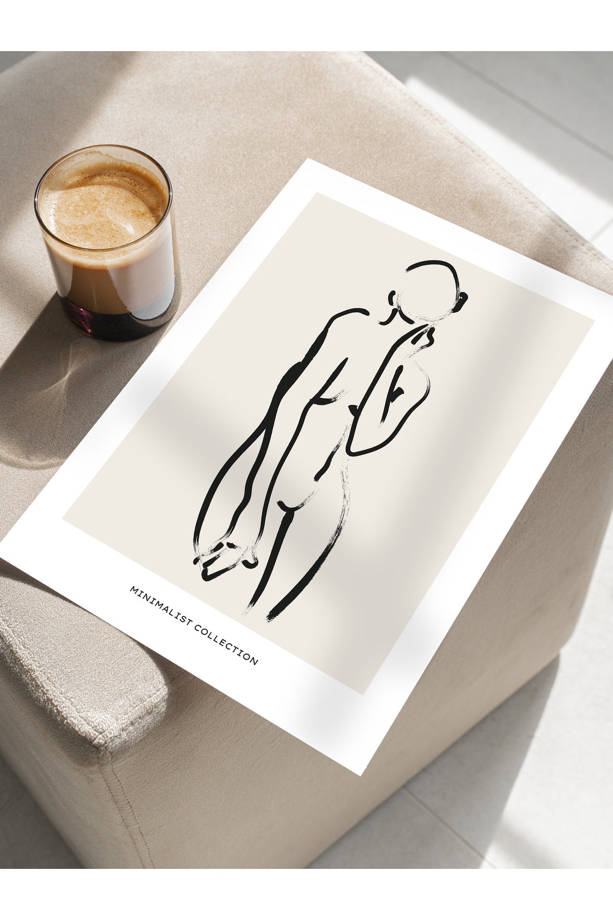 Soft Boho Çerçevesiz Duvar Posteri, İskandinav Temalı Poster - Salon, Mutfak ve Yatak Odası Dekoru