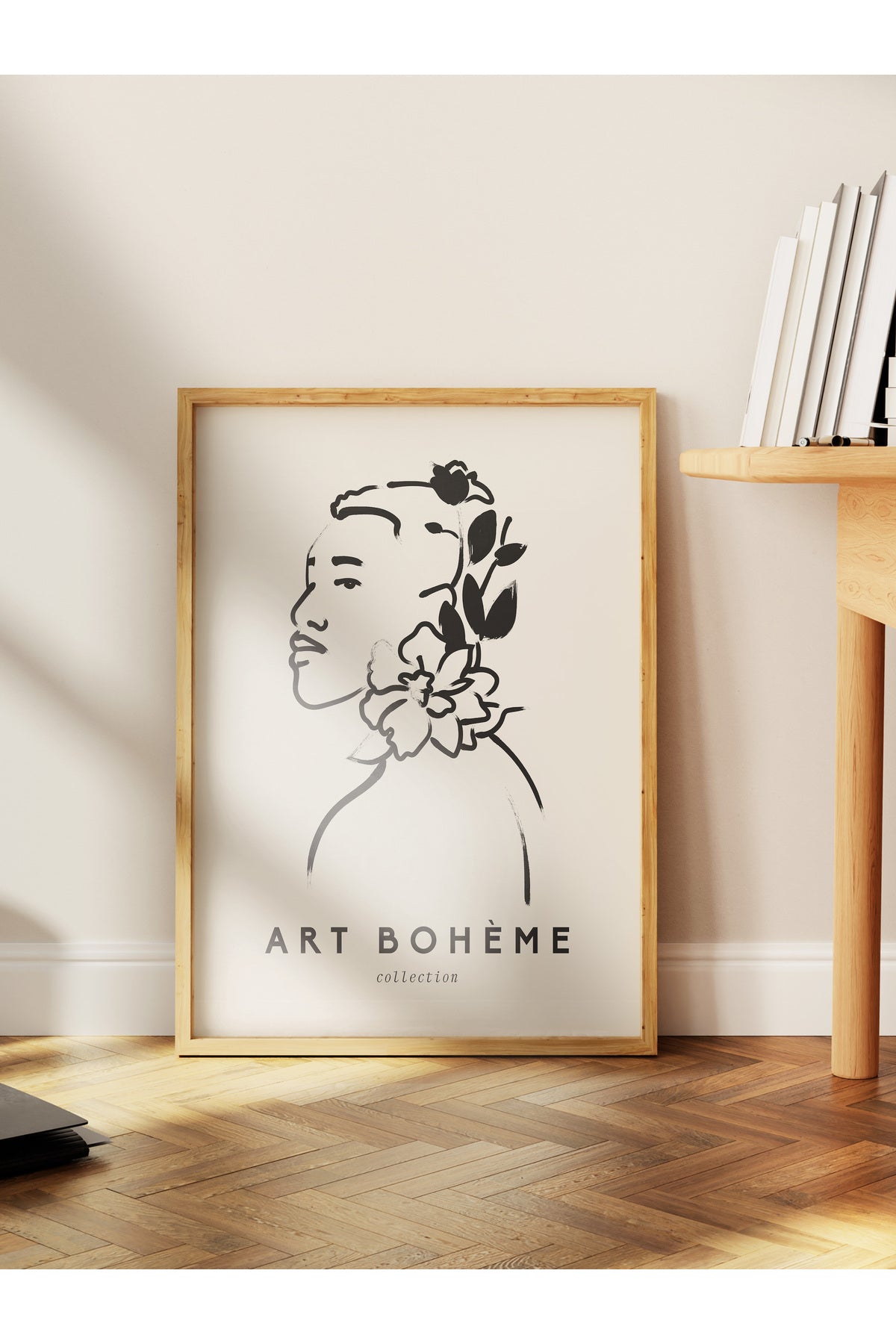 Soft Boho Çerçevesiz Duvar Posteri, İskandinav Temalı Poster - Salon, Mutfak ve Yatak Odası Dekoru