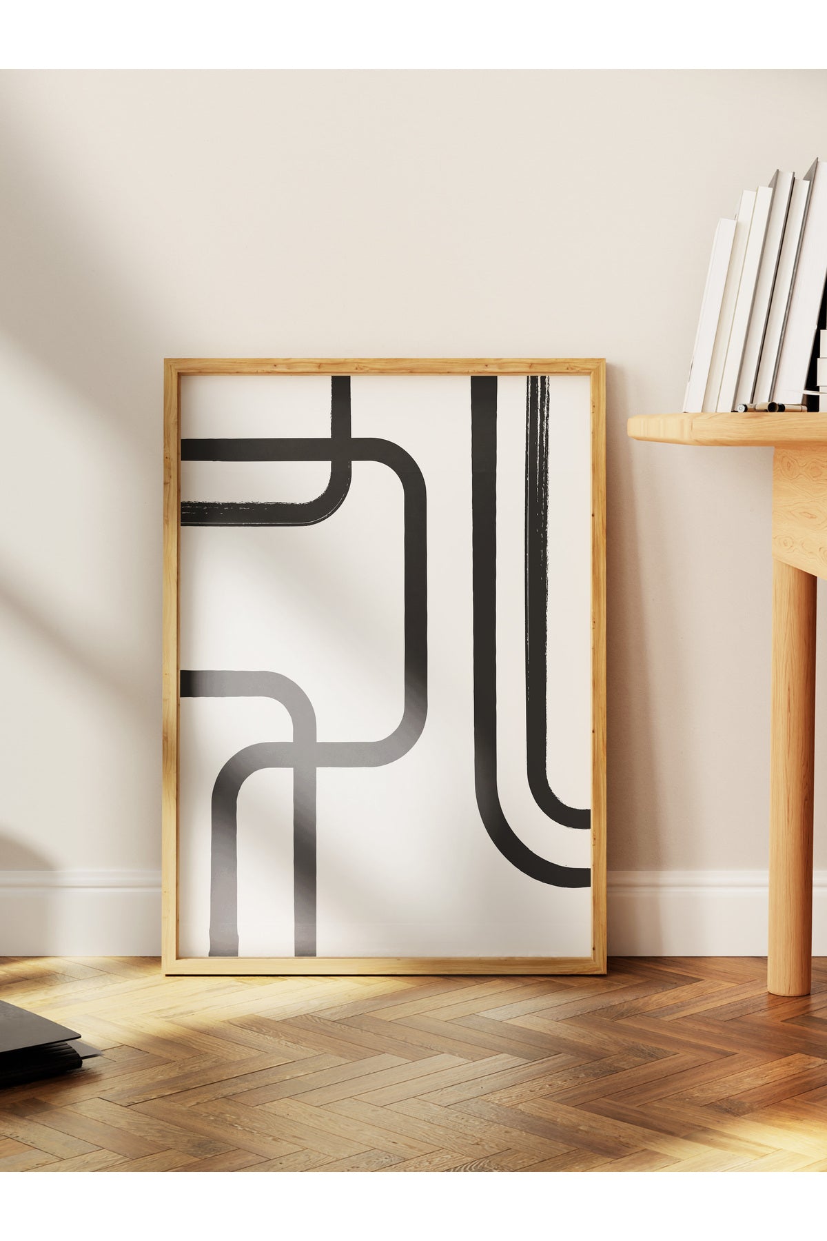 Soft Boho Çerçevesiz Duvar Posteri, İskandinav Temalı Poster - Salon, Mutfak ve Yatak Odası Dekoru