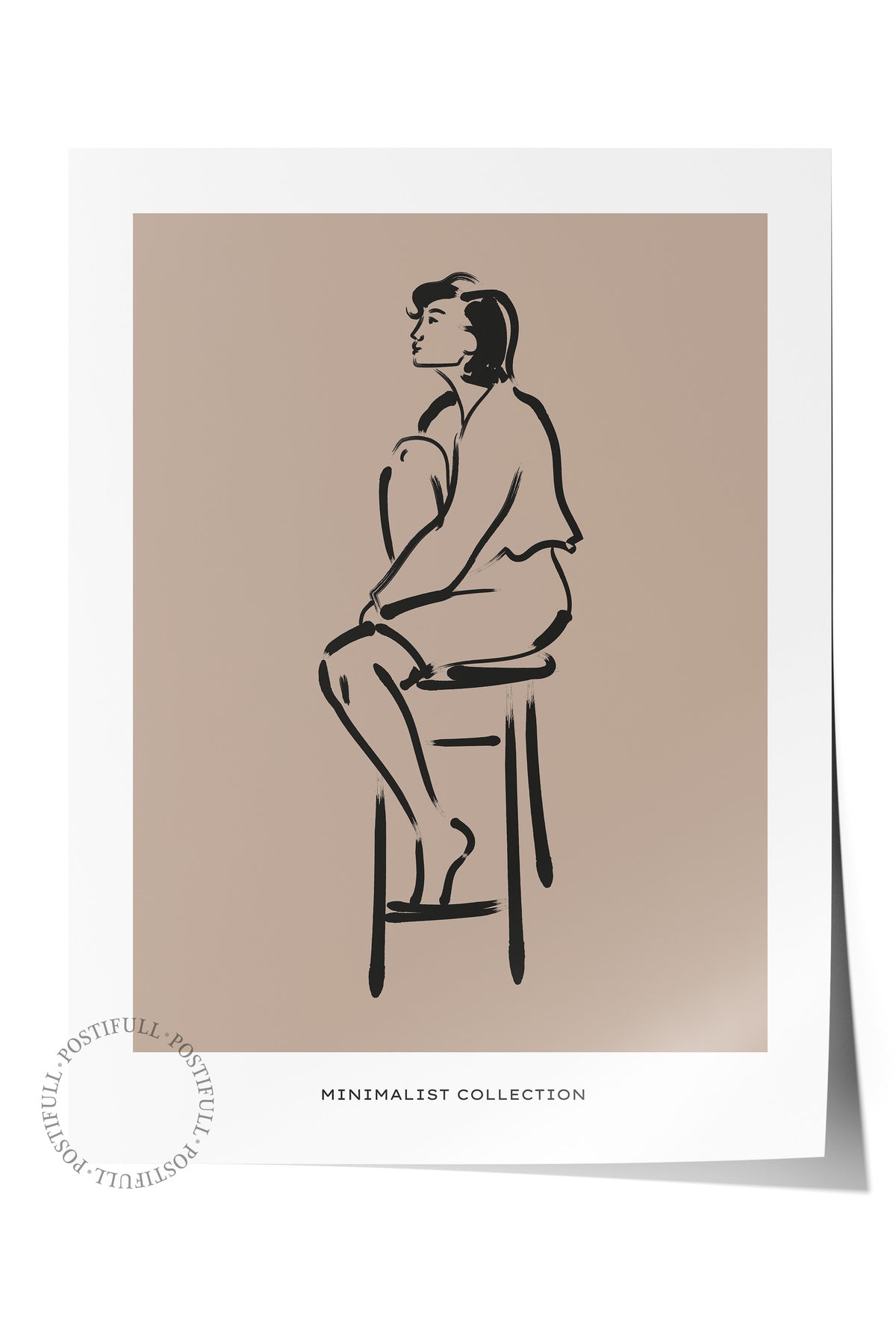 Soft Boho Çerçevesiz Duvar Posteri, İskandinav Temalı Poster - Salon, Mutfak ve Yatak Odası Dekoru