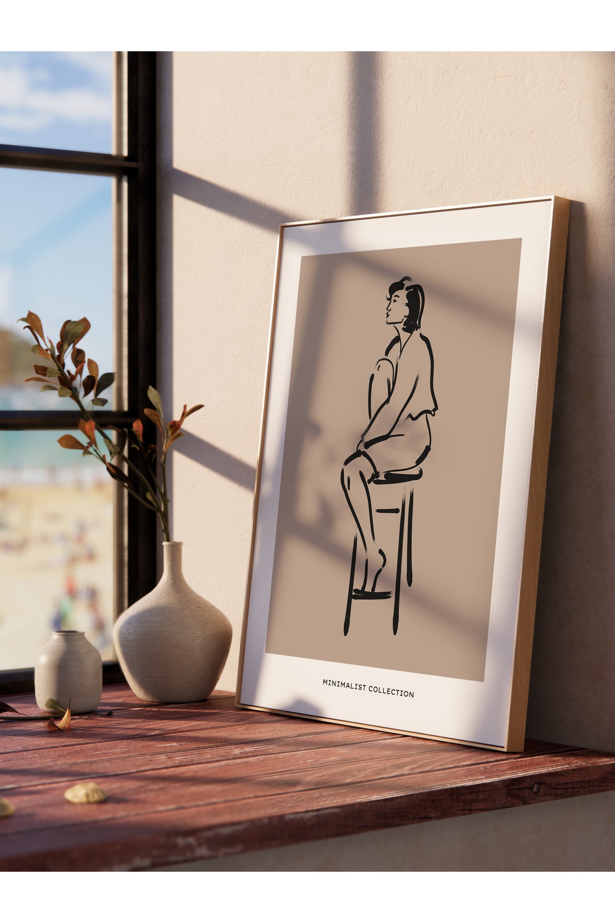 Soft Boho Çerçevesiz Duvar Posteri, İskandinav Temalı Poster - Salon, Mutfak ve Yatak Odası Dekoru