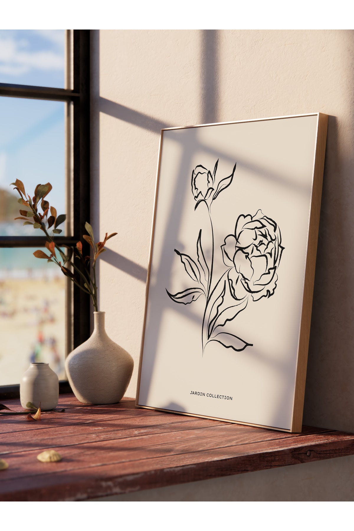 Soft Boho Çerçevesiz Duvar Posteri, İskandinav Temalı Poster - Salon, Mutfak ve Yatak Odası Dekoru
