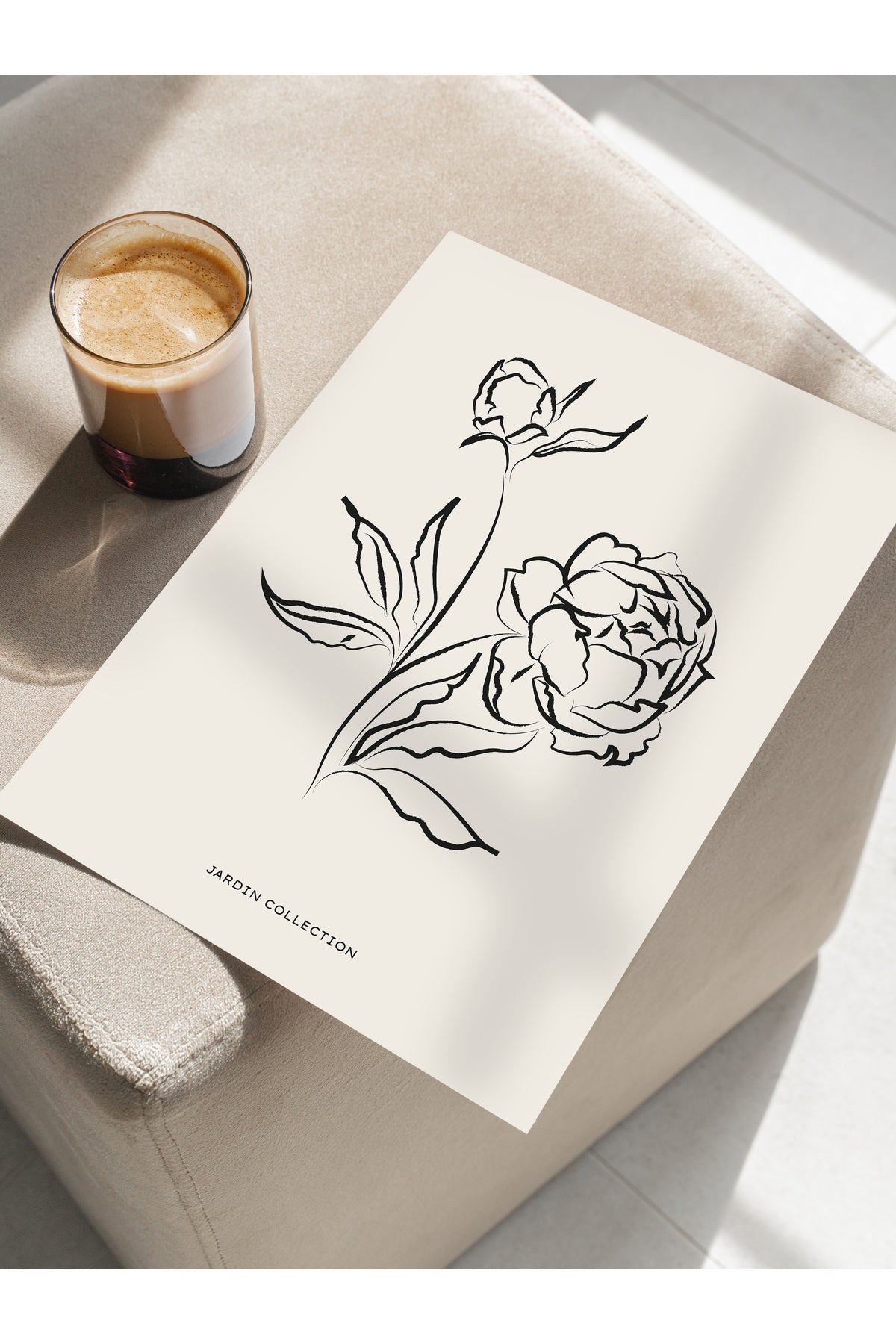 Soft Boho Çerçevesiz Duvar Posteri, İskandinav Temalı Poster - Salon, Mutfak ve Yatak Odası Dekoru