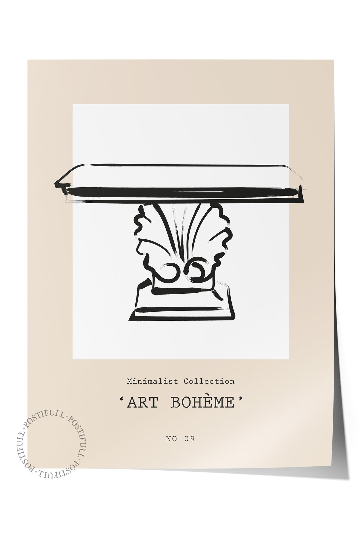Soft Boho Çerçevesiz Duvar Posteri, İskandinav Temalı Poster - Salon, Mutfak ve Yatak Odası Dekoru