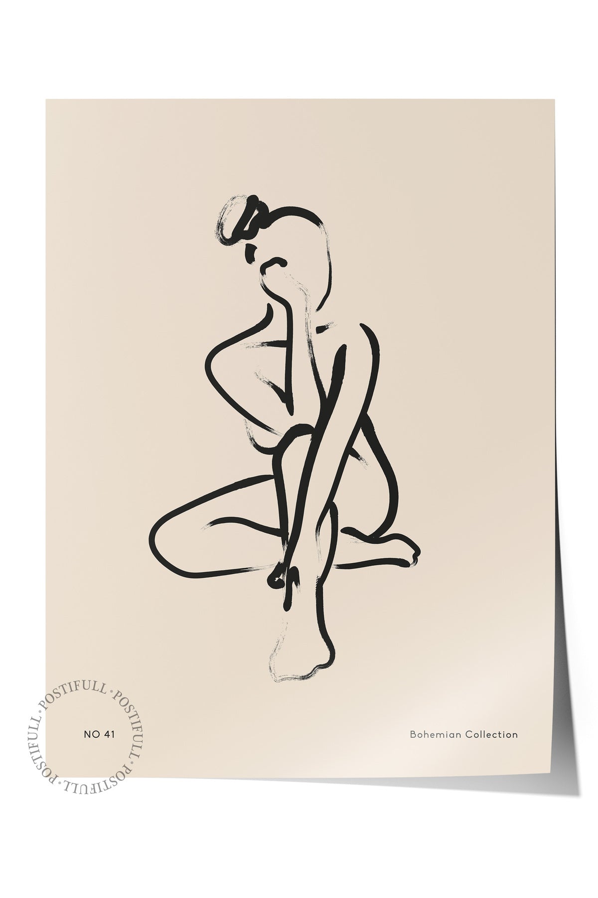 Soft Boho Çerçevesiz Duvar Posteri, İskandinav Temalı Poster - Salon, Mutfak ve Yatak Odası Dekoru