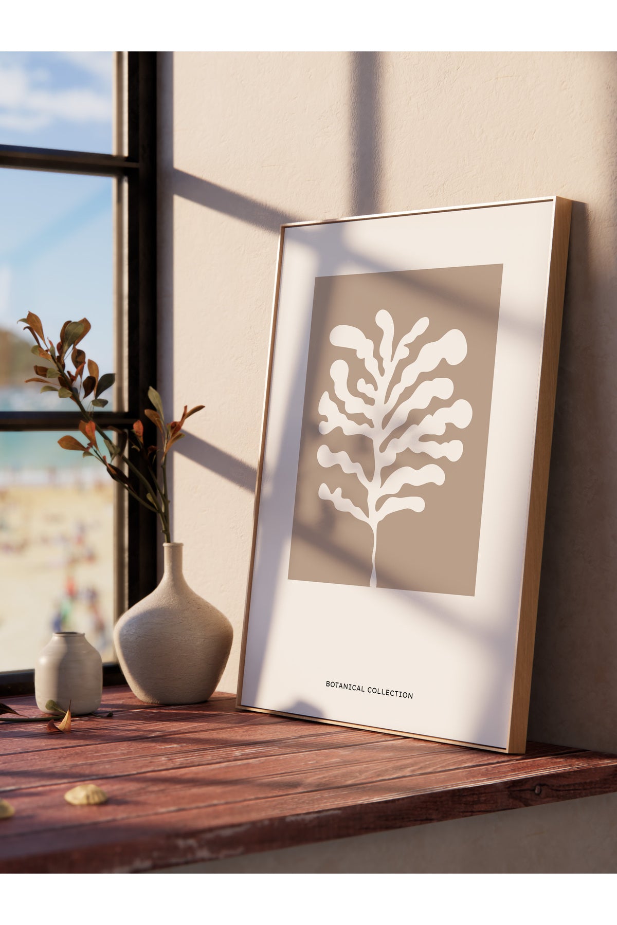 Soft Boho Çerçevesiz Duvar Posteri, İskandinav Temalı Poster - Salon, Mutfak ve Yatak Odası Dekoru