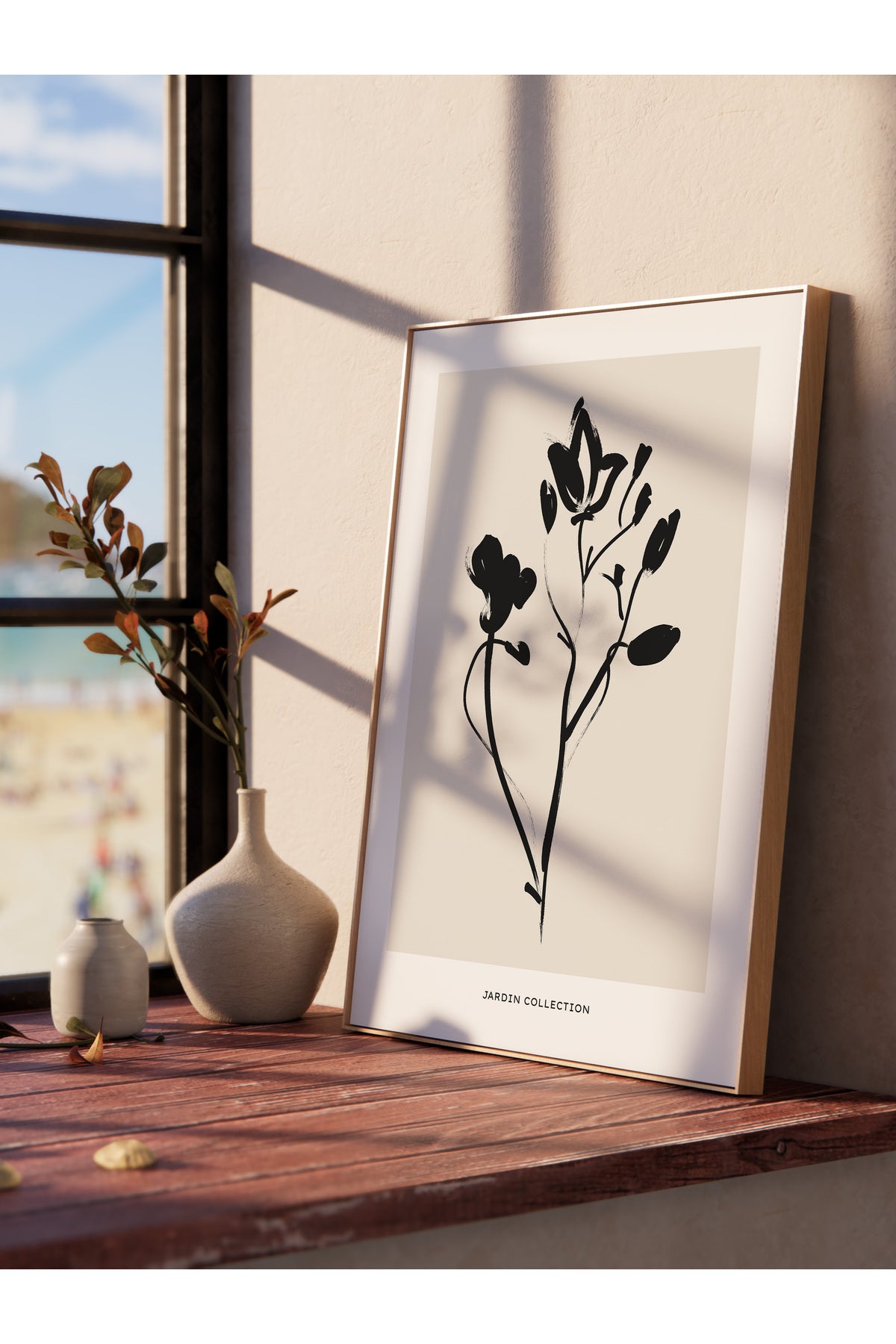 Soft Boho Çerçevesiz Duvar Posteri, İskandinav Temalı Poster - Salon, Mutfak ve Yatak Odası Dekoru