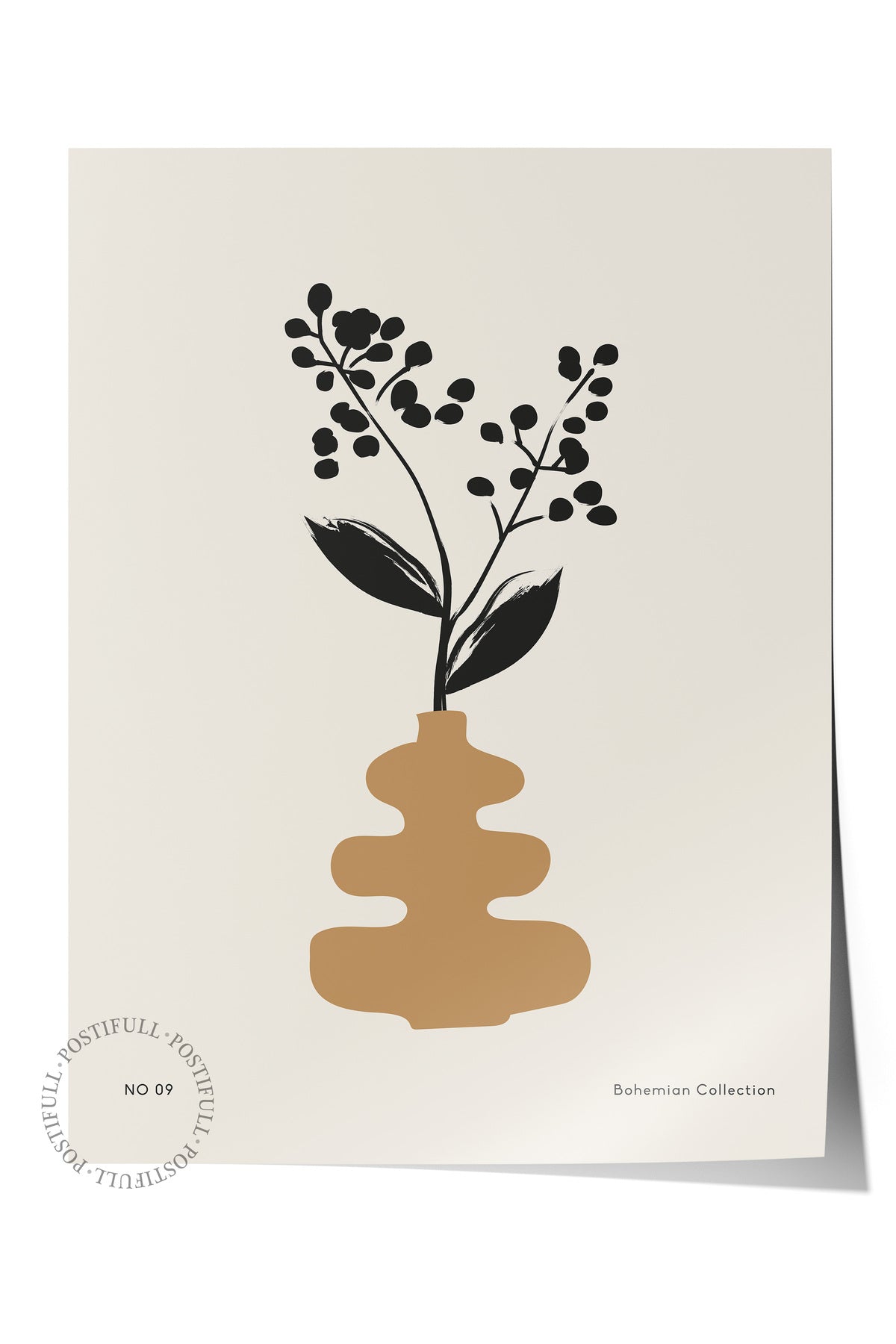 Soft Boho Çerçevesiz Duvar Posteri, İskandinav Temalı Poster - Salon, Mutfak ve Yatak Odası Dekoru