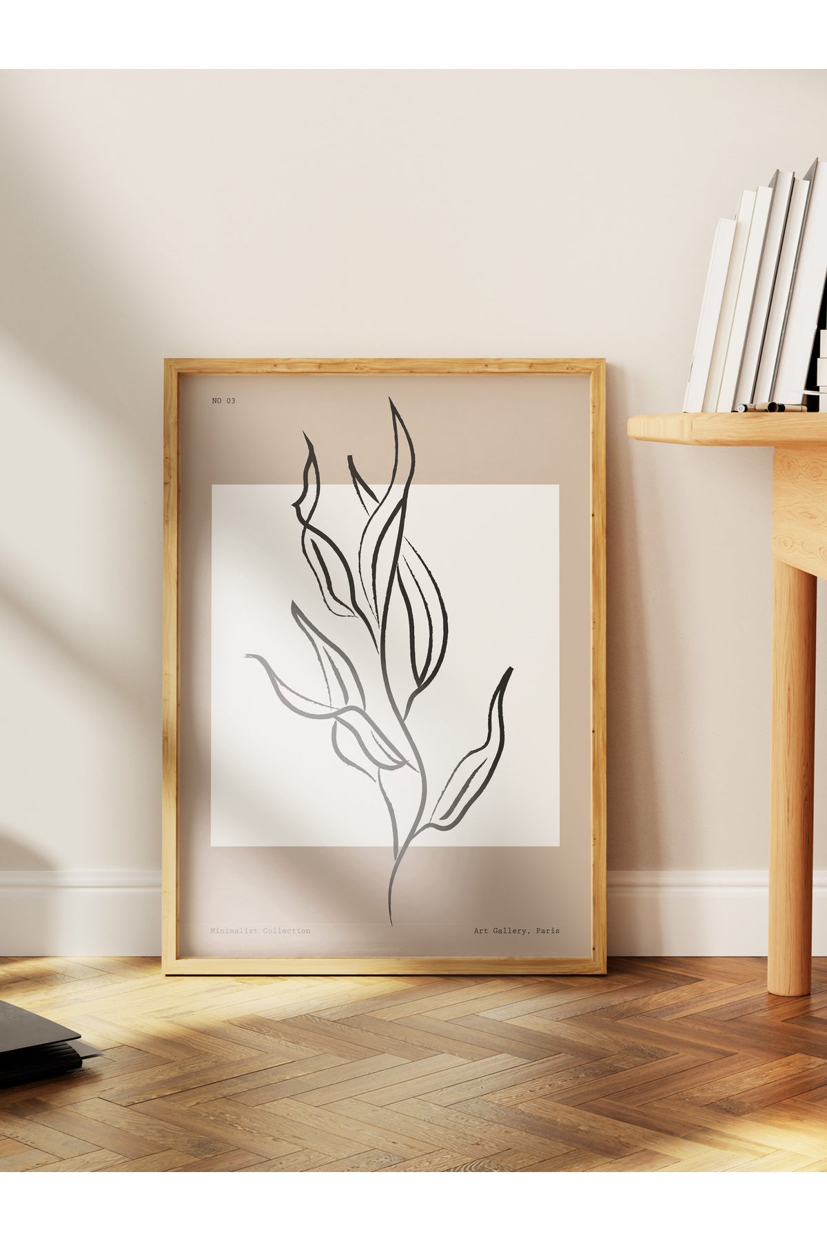 Soft Boho Çerçevesiz Duvar Posteri, İskandinav Temalı Poster - Salon, Mutfak ve Yatak Odası Dekoru