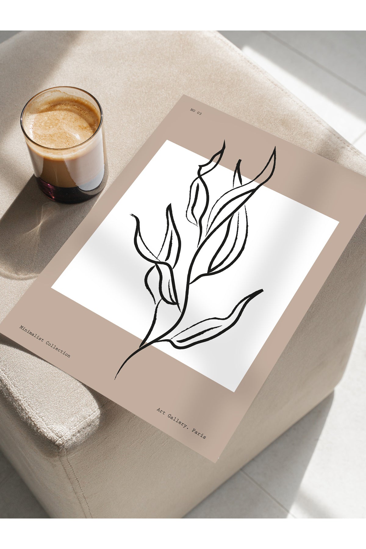 Soft Boho Çerçevesiz Duvar Posteri, İskandinav Temalı Poster - Salon, Mutfak ve Yatak Odası Dekoru