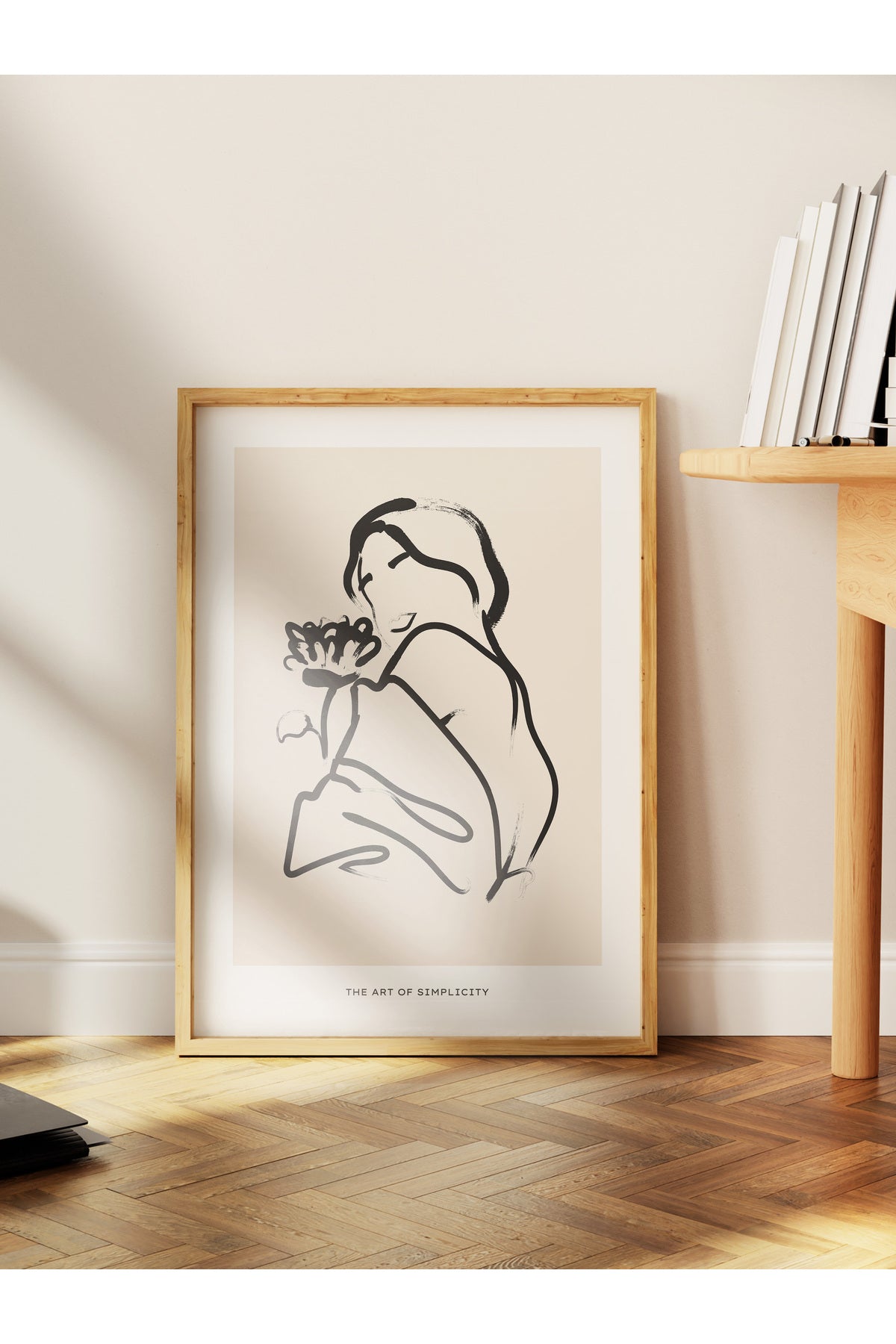 Soft Boho Çerçevesiz Duvar Posteri, İskandinav Temalı Poster - Salon, Mutfak ve Yatak Odası Dekoru