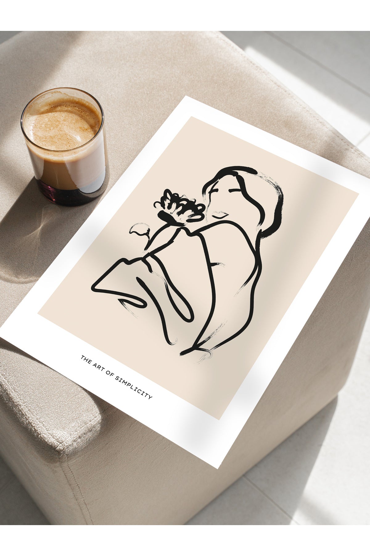 Soft Boho Çerçevesiz Duvar Posteri, İskandinav Temalı Poster - Salon, Mutfak ve Yatak Odası Dekoru