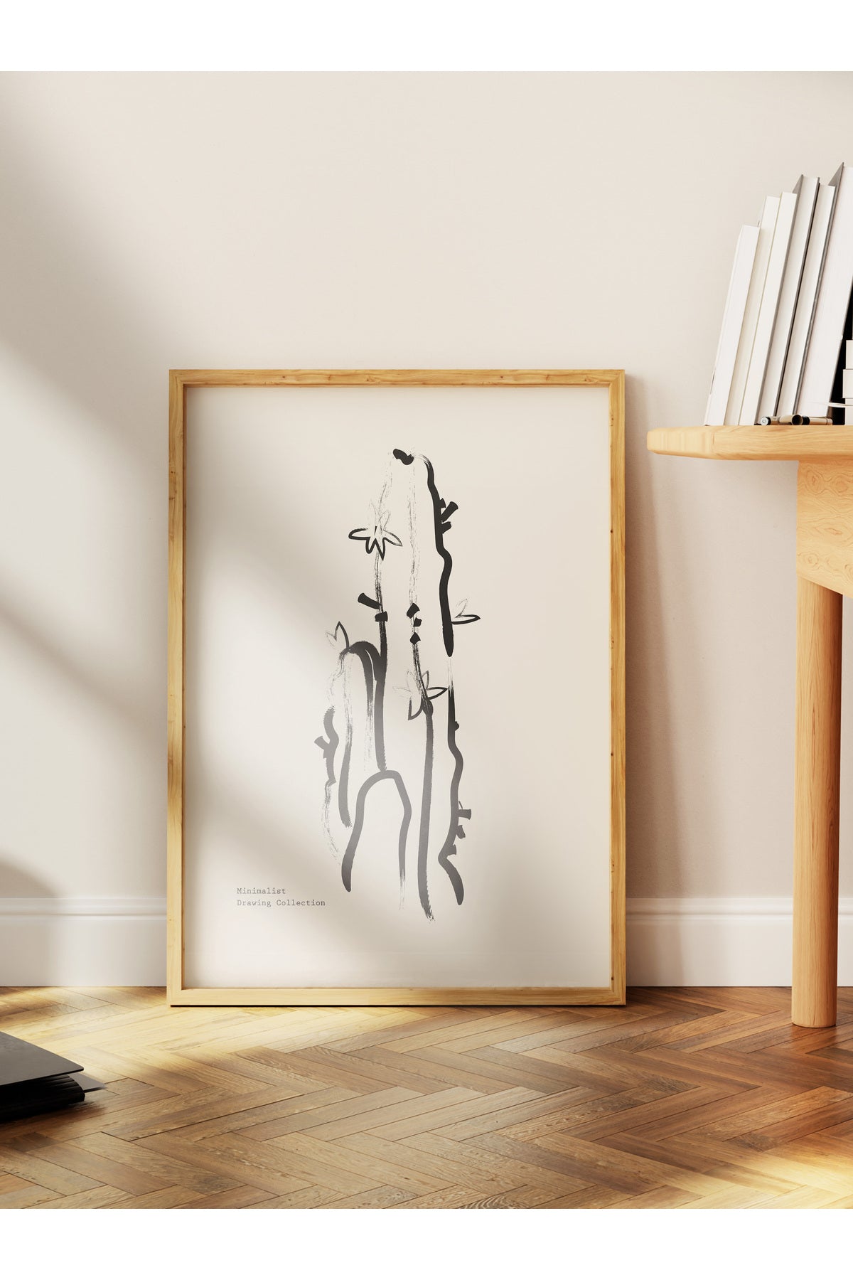 Soft Boho Çerçevesiz Duvar Posteri, İskandinav Temalı Poster - Salon, Mutfak ve Yatak Odası Dekoru
