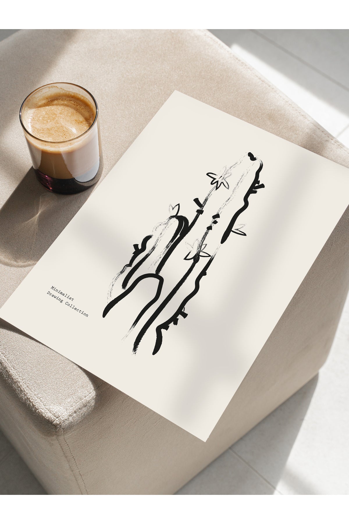 Soft Boho Çerçevesiz Duvar Posteri, İskandinav Temalı Poster - Salon, Mutfak ve Yatak Odası Dekoru