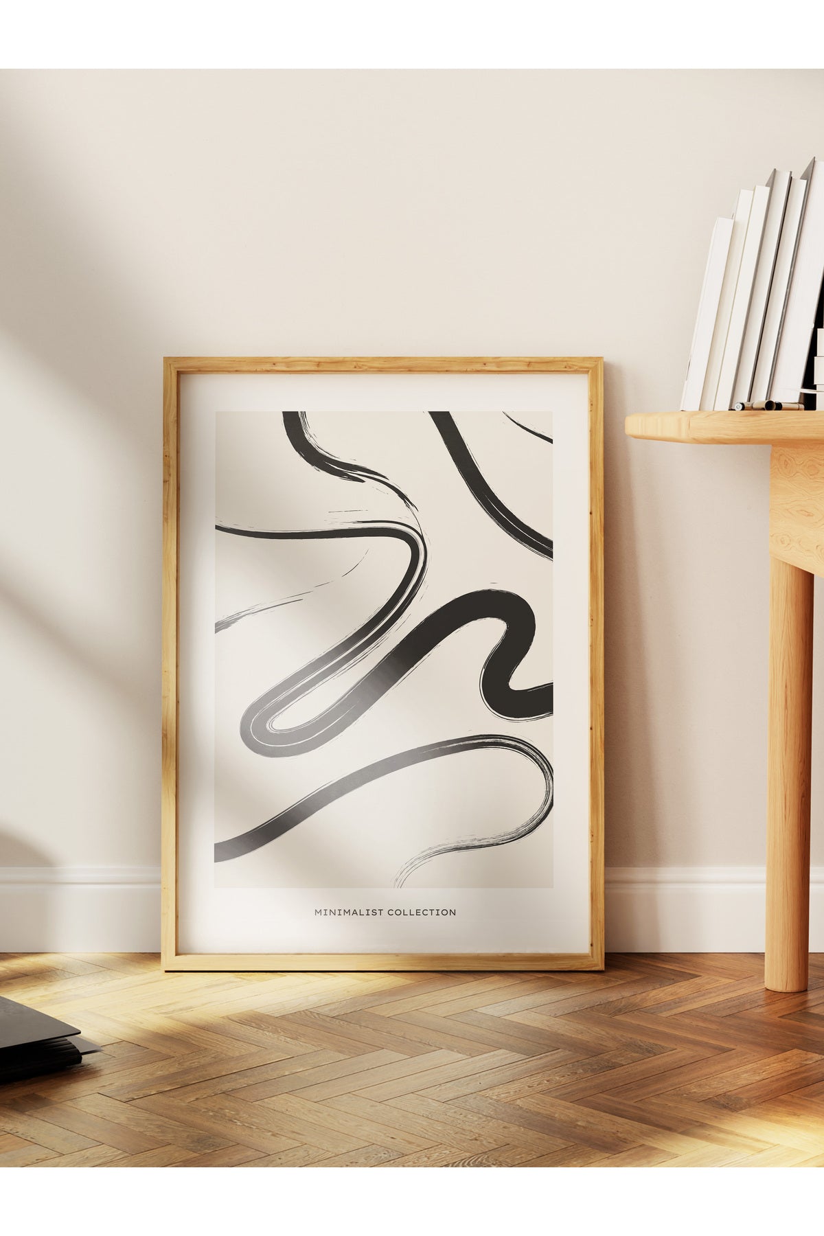 Soft Boho Çerçevesiz Duvar Posteri, İskandinav Temalı Poster - Salon, Mutfak ve Yatak Odası Dekoru
