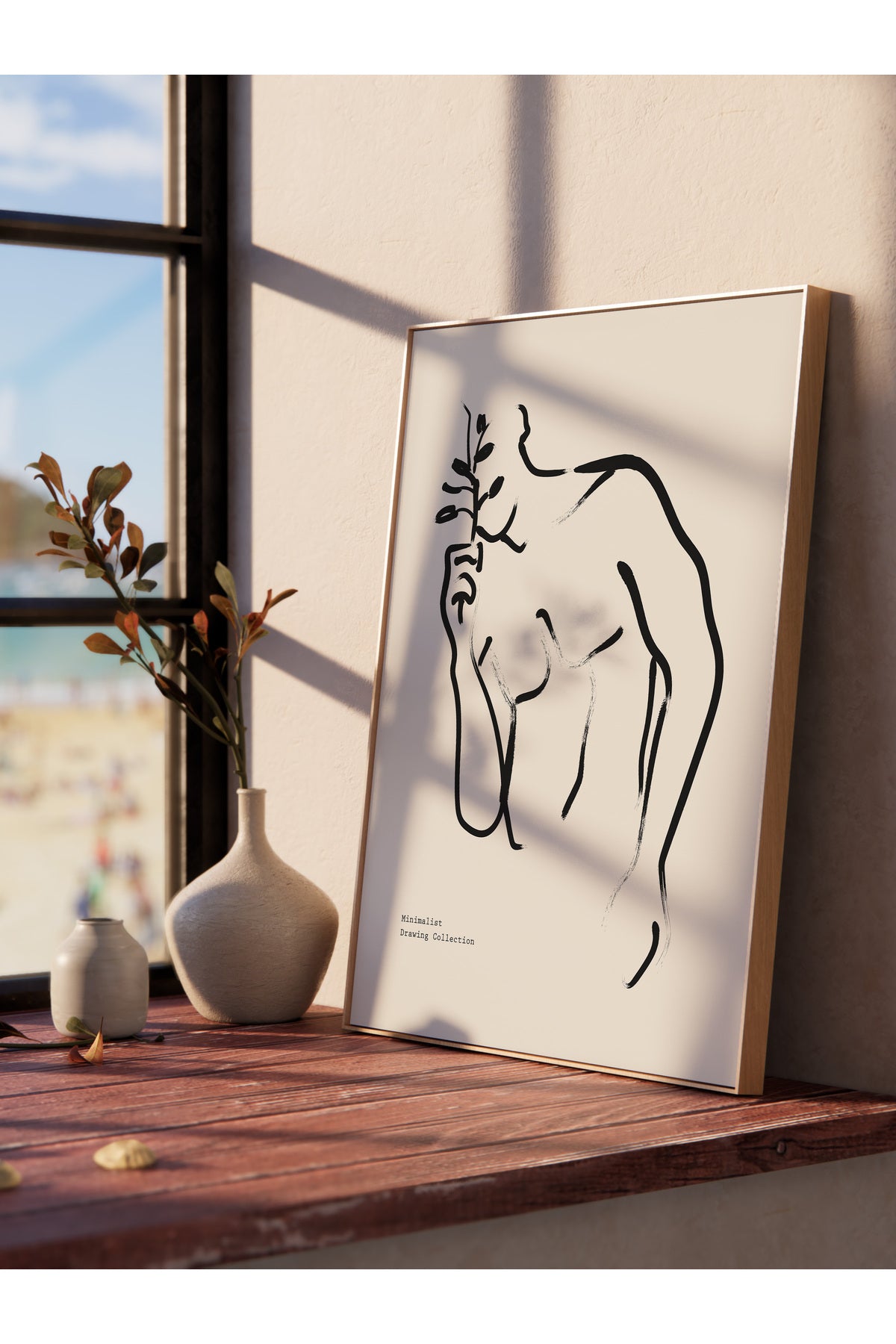 Soft Boho Çerçevesiz Duvar Posteri, İskandinav Temalı Poster - Salon, Mutfak ve Yatak Odası Dekoru