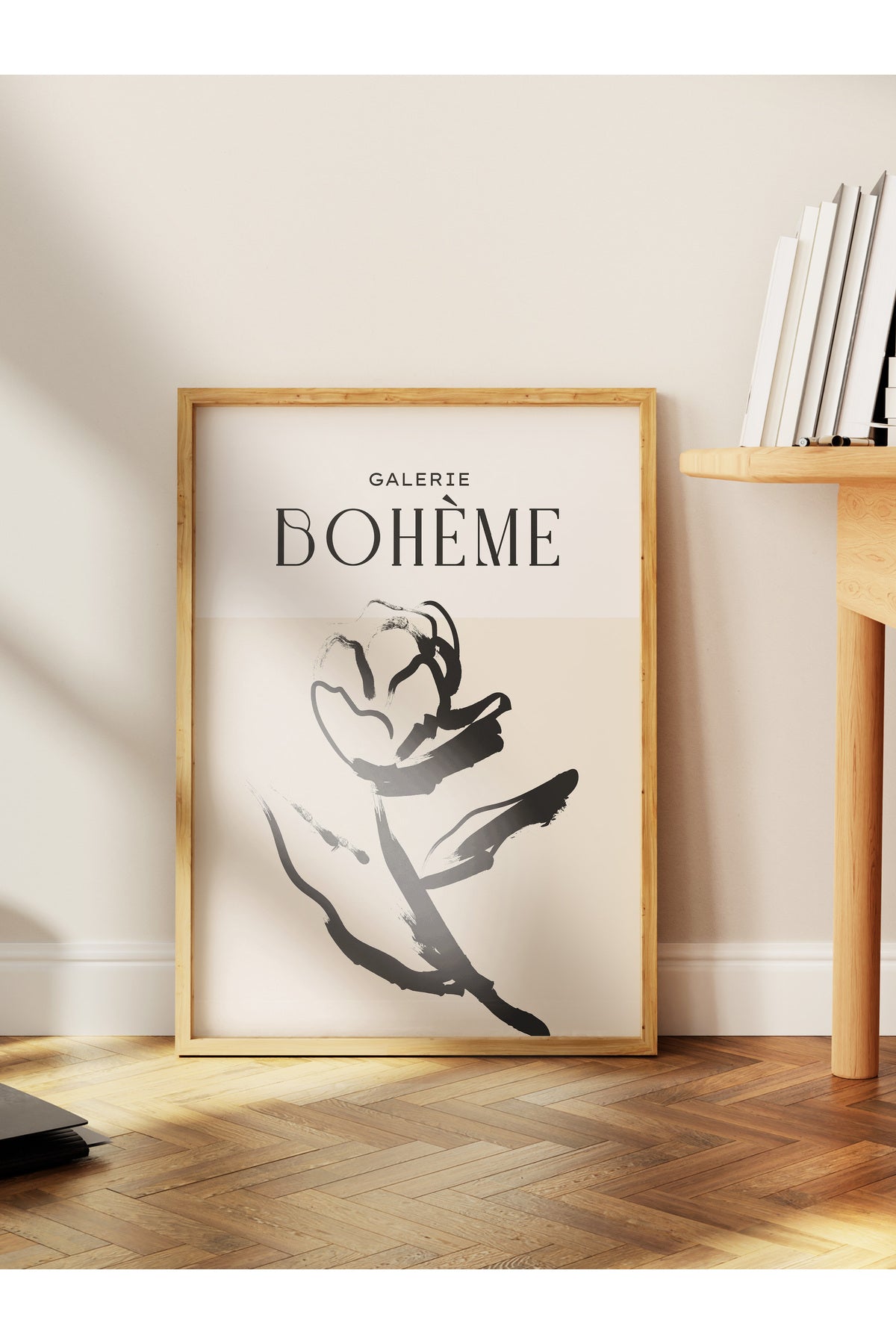 Soft Boho Çerçevesiz Duvar Posteri, İskandinav Temalı Poster - Salon, Mutfak ve Yatak Odası Dekoru