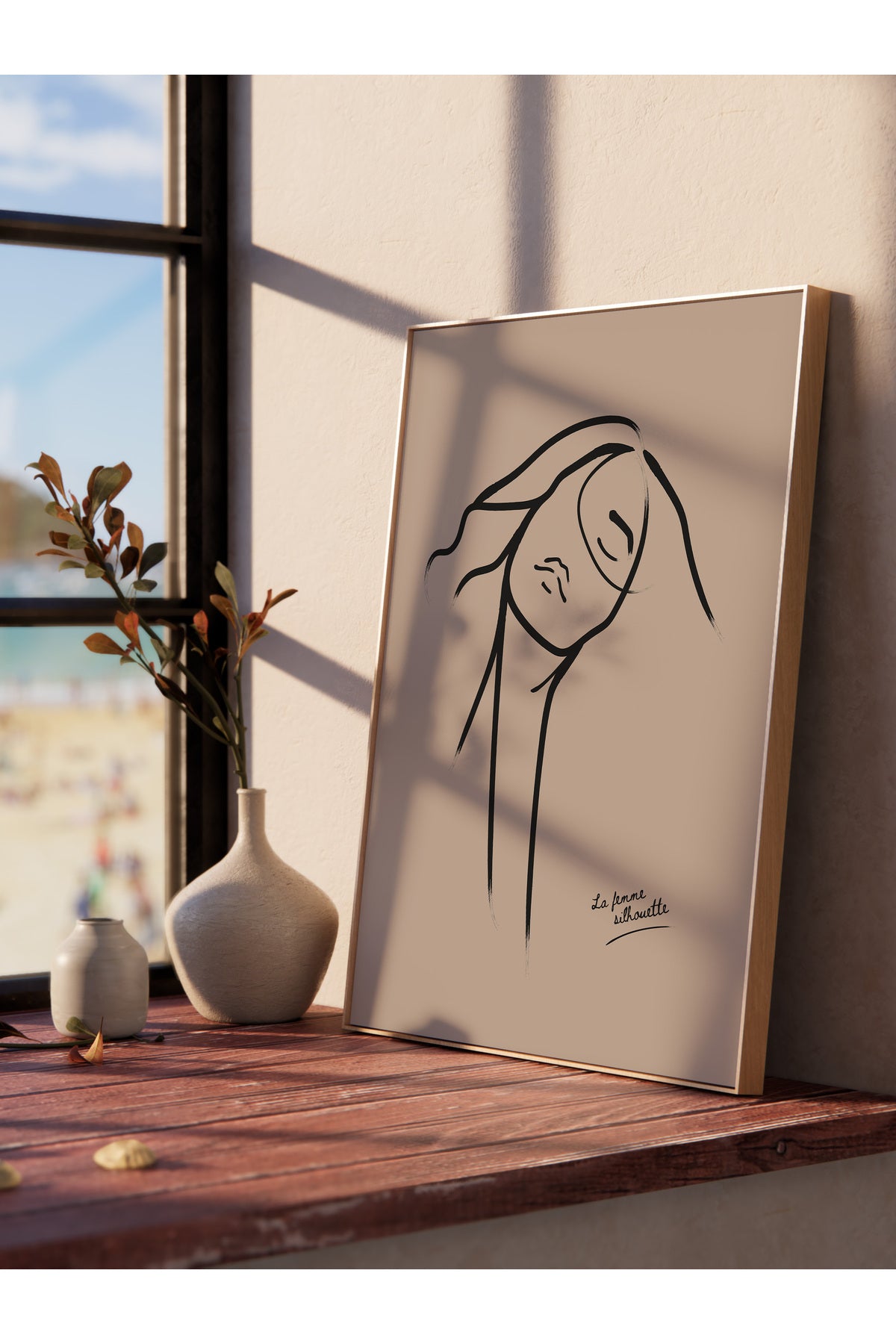 Soft Boho Çerçevesiz Duvar Posteri, İskandinav Temalı Poster - Salon, Mutfak ve Yatak Odası Dekoru