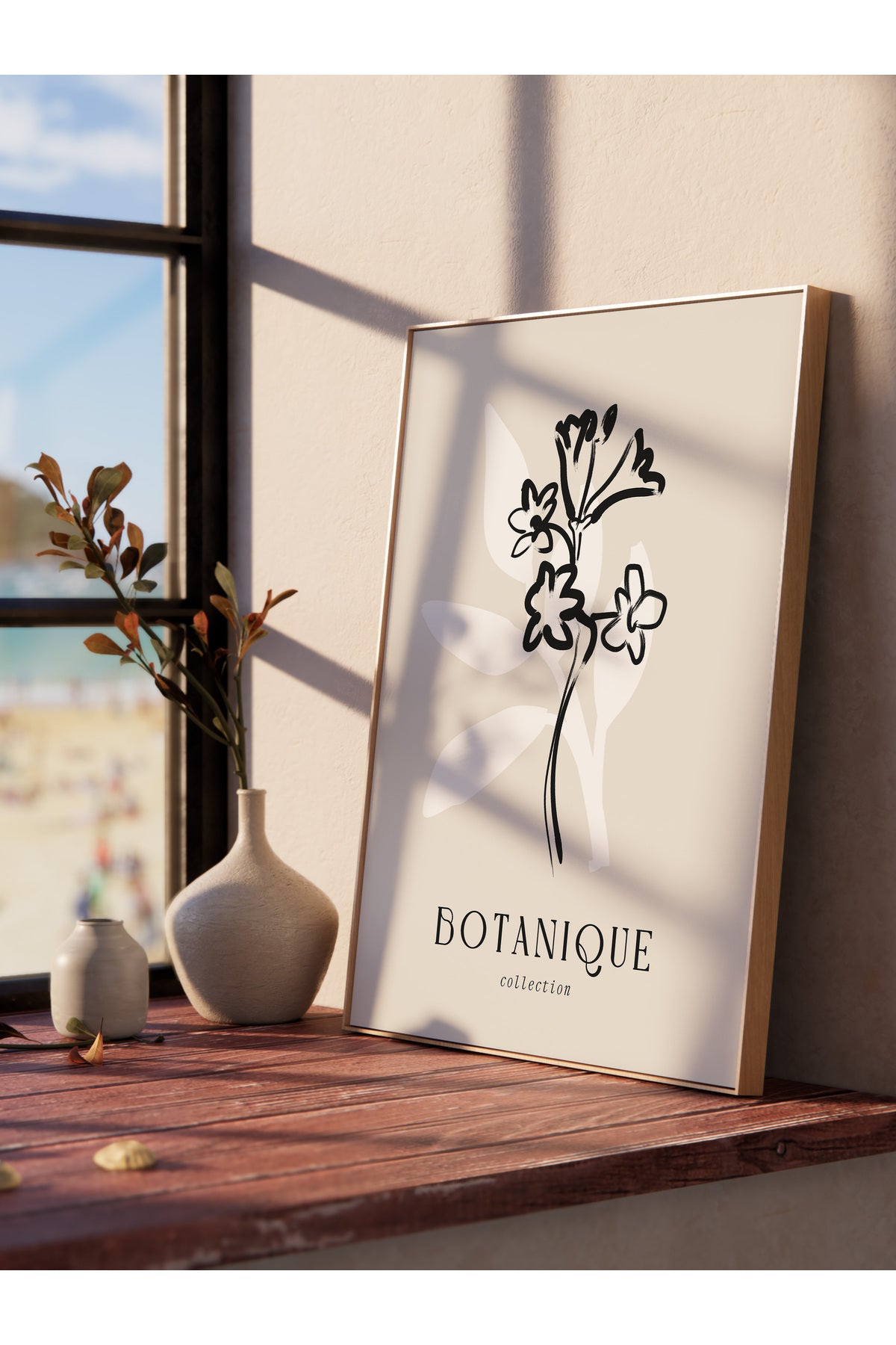 Soft Boho Çerçevesiz Duvar Posteri, İskandinav Temalı Poster - Salon, Mutfak ve Yatak Odası Dekoru