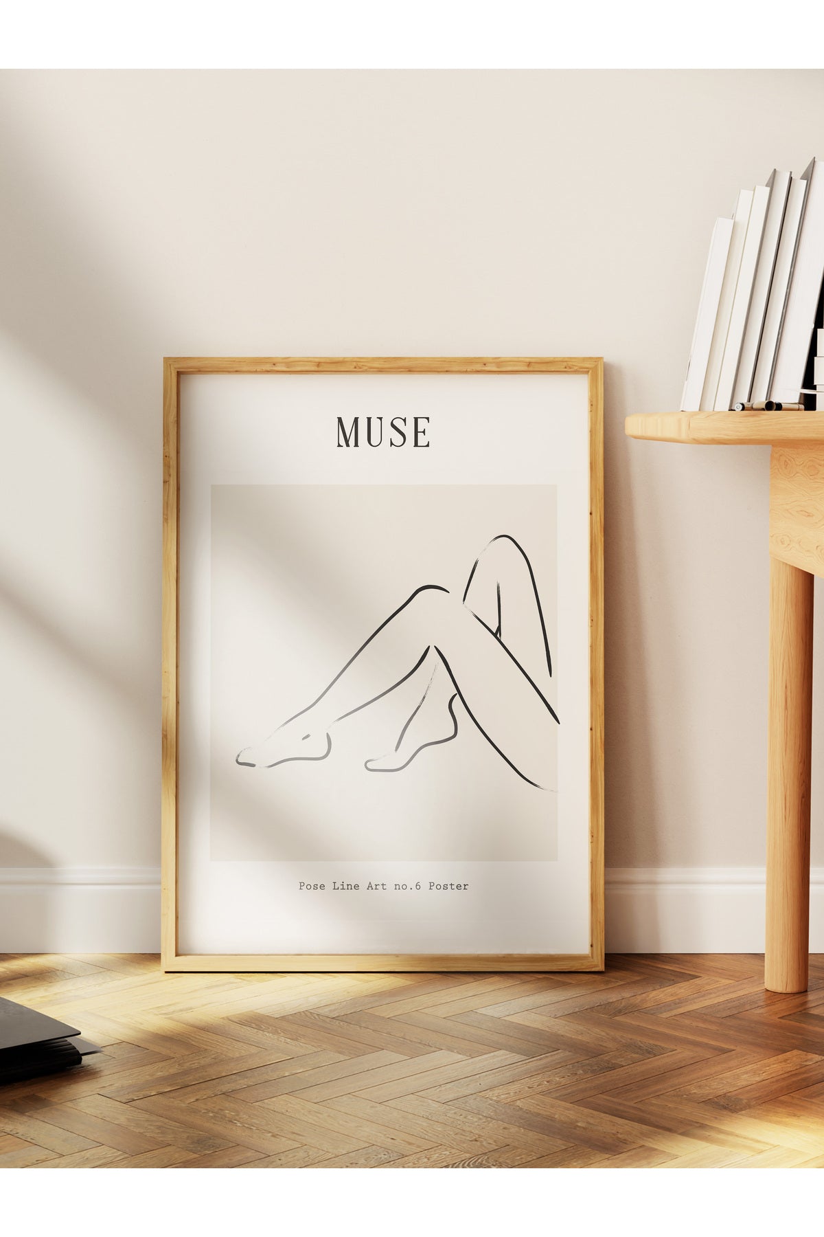 Soft Boho Çerçevesiz Duvar Posteri, İskandinav Temalı Poster - Salon, Mutfak ve Yatak Odası Dekoru
