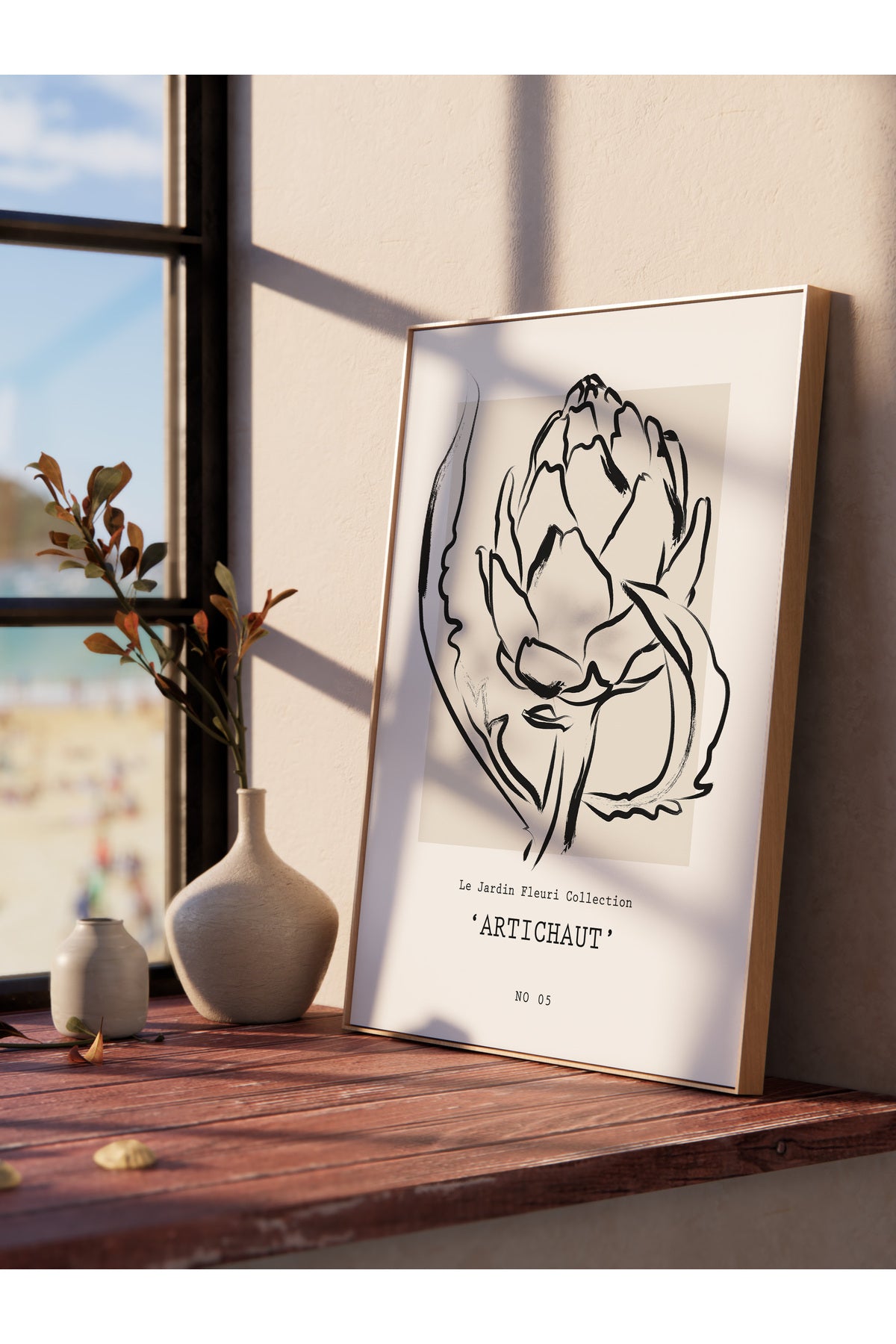 Soft Boho Çerçevesiz Duvar Posteri, İskandinav Temalı Poster - Salon, Mutfak ve Yatak Odası Dekoru