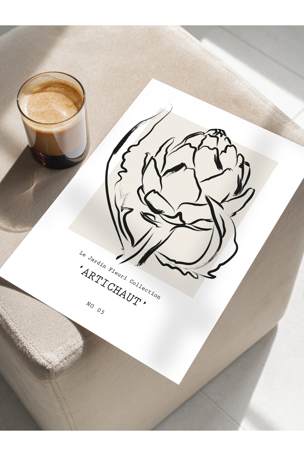 Soft Boho Çerçevesiz Duvar Posteri, İskandinav Temalı Poster - Salon, Mutfak ve Yatak Odası Dekoru