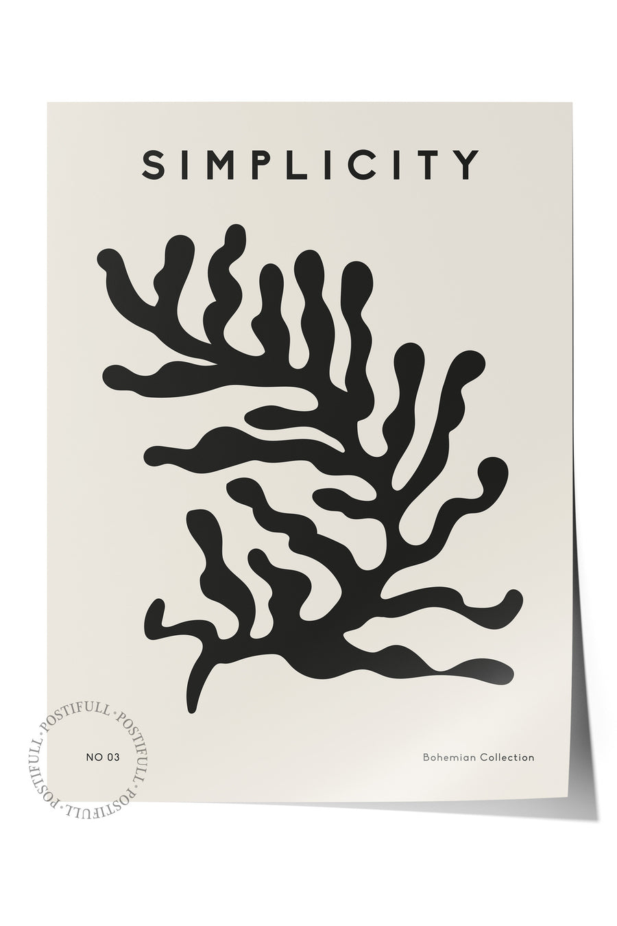 Farklı Tonlarda SIMPLICITY Bohem & Boho Çerçevesiz Poster