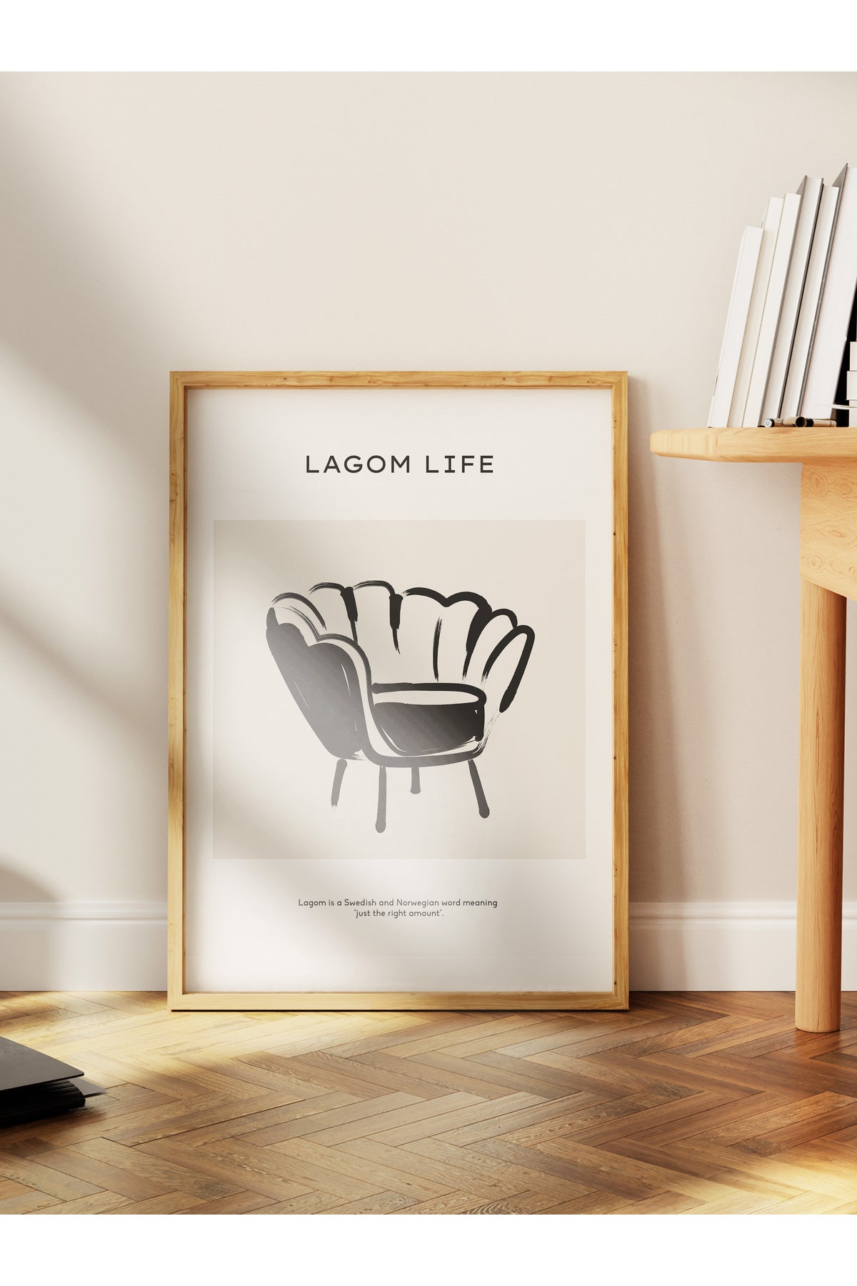 Soft Boho Çerçevesiz Duvar Posteri, İskandinav Temalı Poster - Salon, Mutfak ve Yatak Odası Dekoru