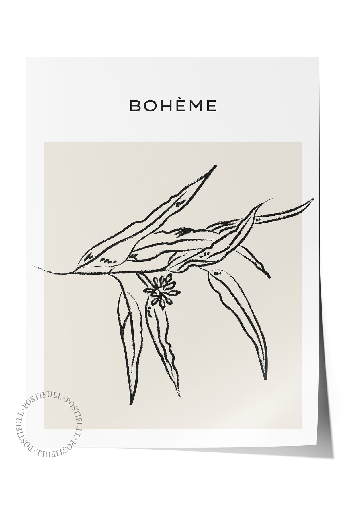 Soft Boho Çerçevesiz Duvar Posteri, İskandinav Temalı Poster - Salon, Mutfak ve Yatak Odası Dekoru