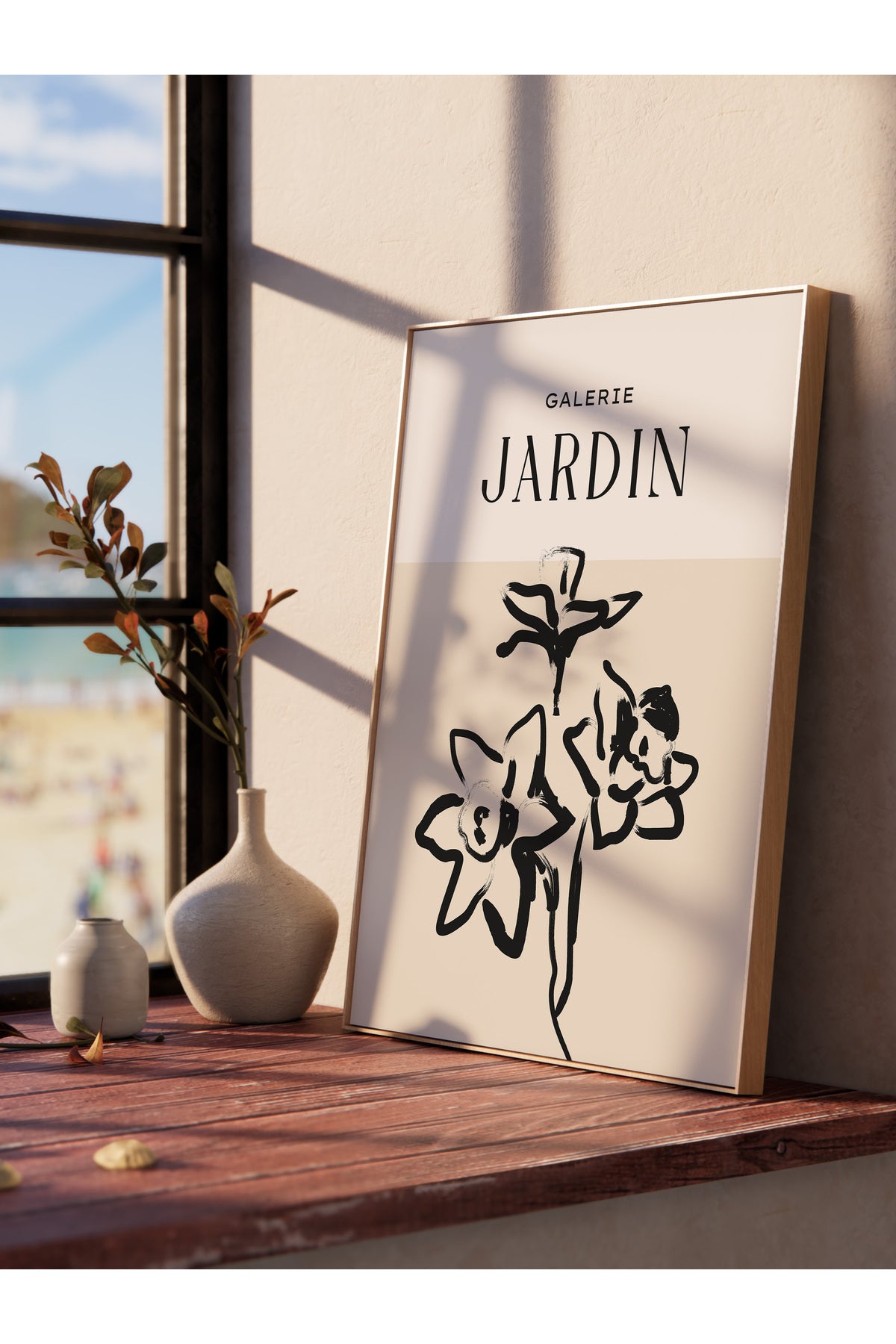 Soft Boho Çerçevesiz Duvar Posteri, İskandinav Temalı Poster - Salon, Mutfak ve Yatak Odası Dekoru