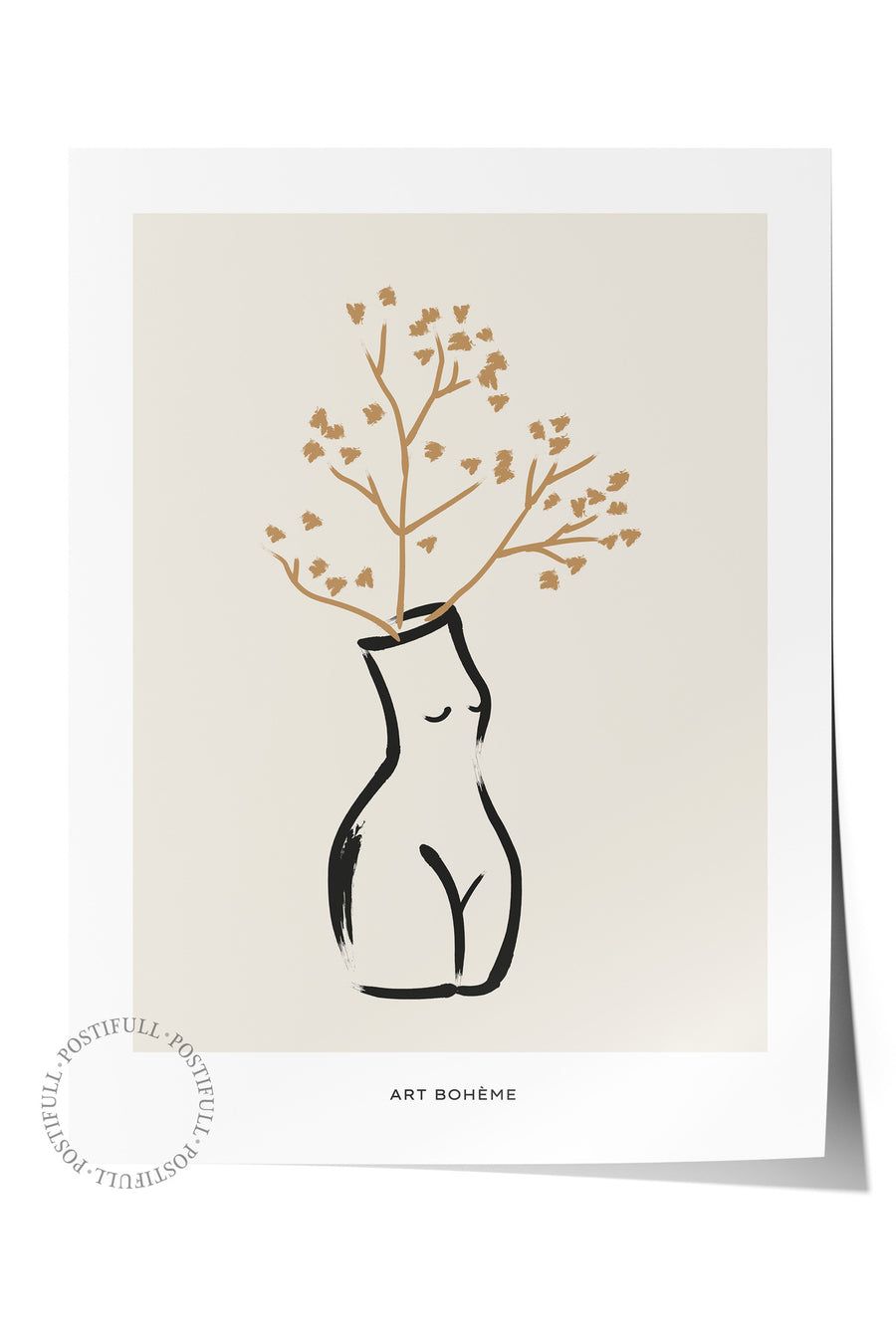 Çiçek Vazo Soyut Bohem & Boho Çerçevesiz Poster