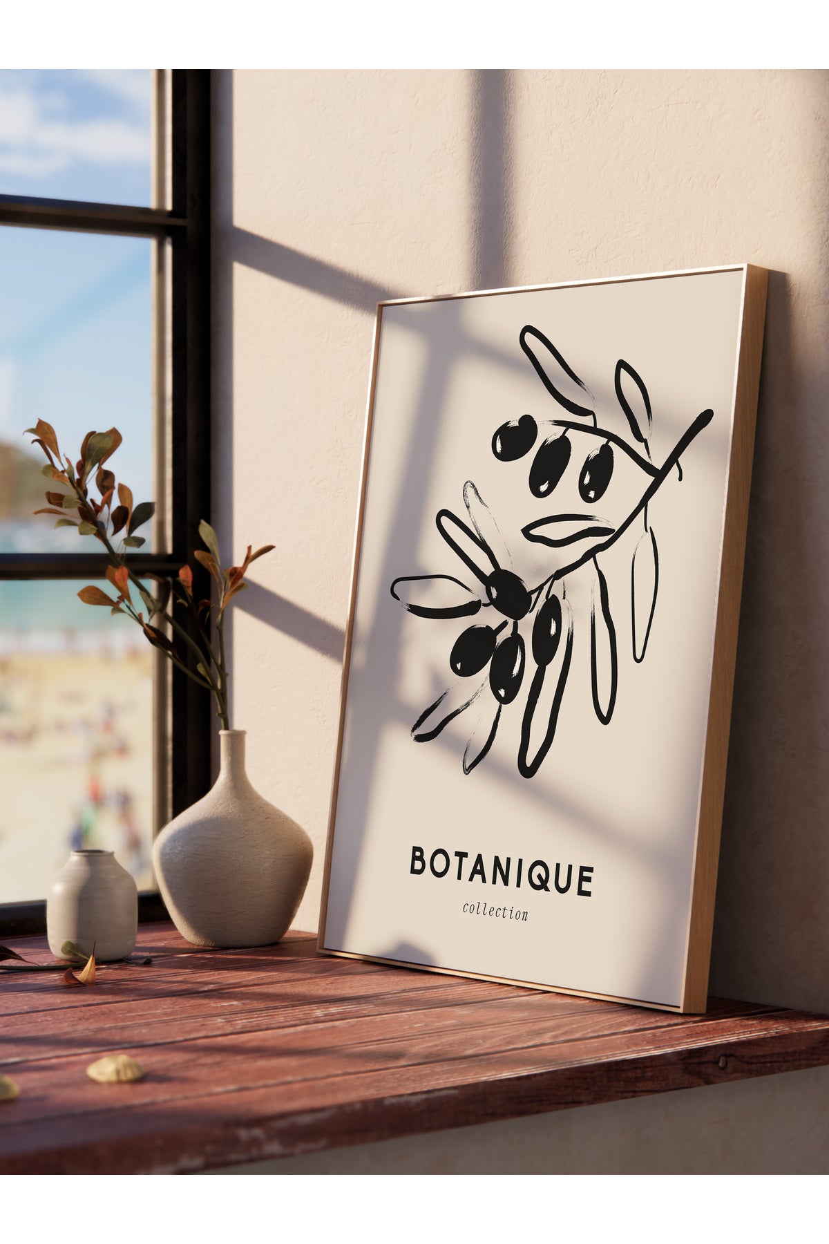 Soft Boho Çerçevesiz Duvar Posteri, İskandinav Temalı Poster - Salon, Mutfak ve Yatak Odası Dekoru
