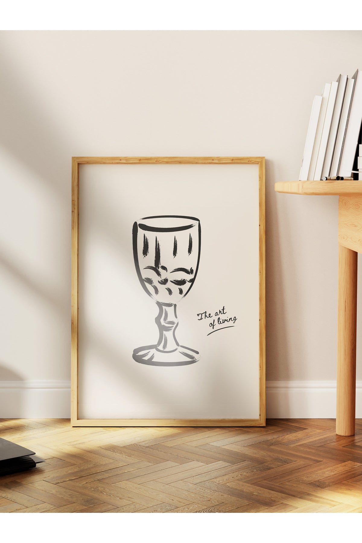 Soft Boho Çerçevesiz Duvar Posteri, İskandinav Temalı Poster - Salon, Mutfak ve Yatak Odası Dekoru