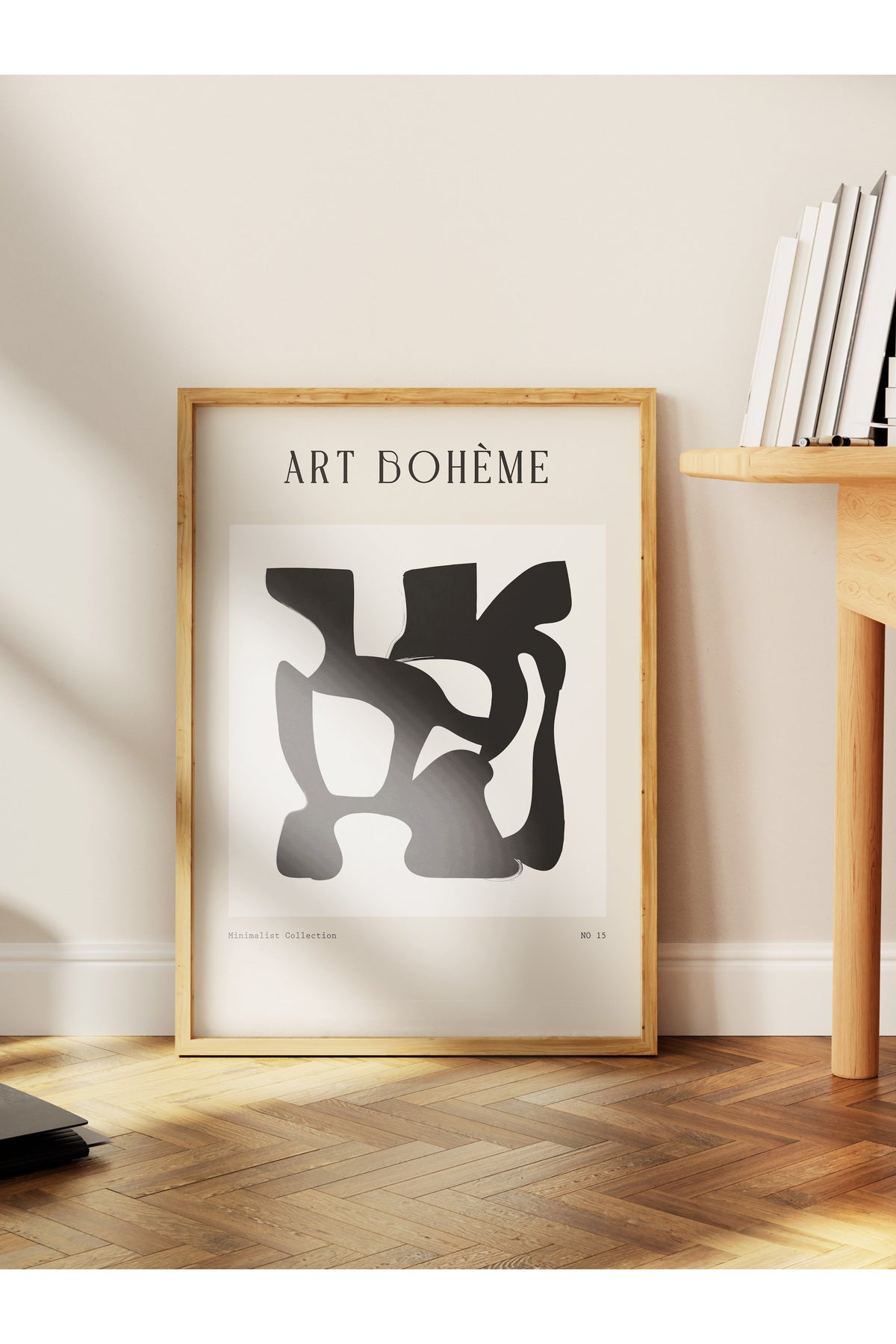 Soft Boho Çerçevesiz Duvar Posteri, İskandinav Temalı Poster - Salon, Mutfak ve Yatak Odası Dekoru