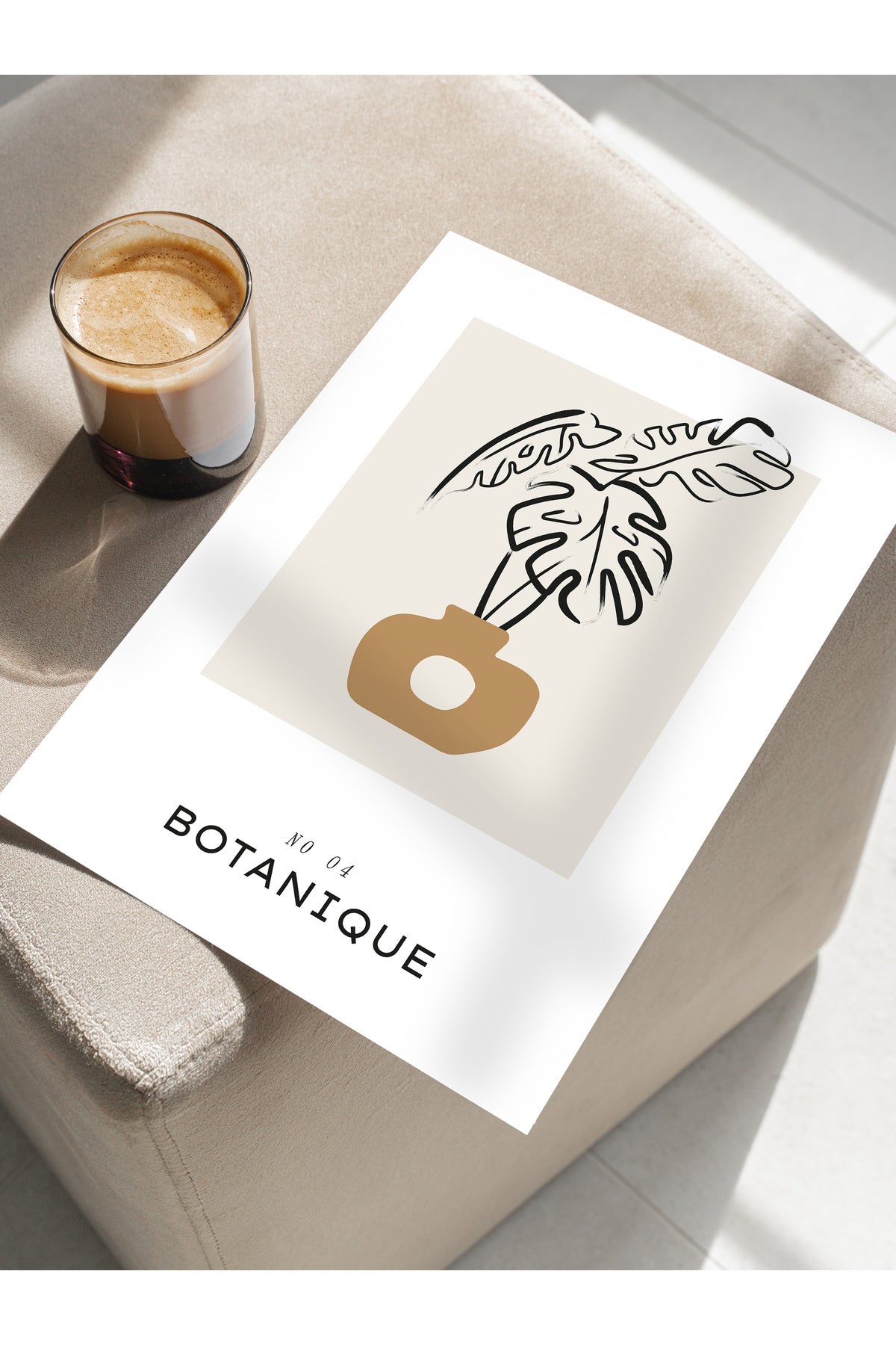 Soft Boho Çerçevesiz Duvar Posteri, İskandinav Temalı Poster - Salon, Mutfak ve Yatak Odası Dekoru