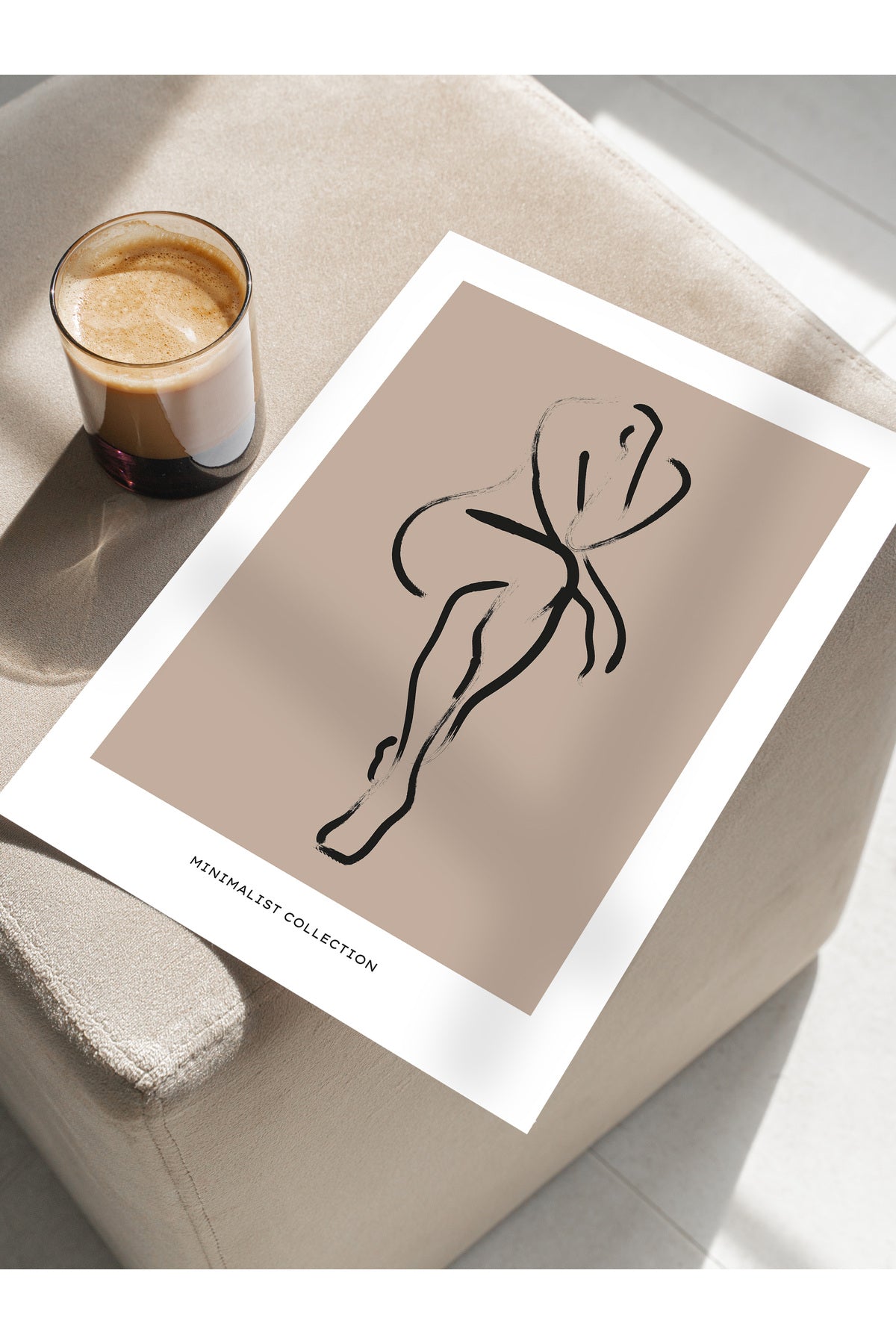 Soft Boho Çerçevesiz Duvar Posteri, İskandinav Temalı Poster - Salon, Mutfak ve Yatak Odası Dekoru