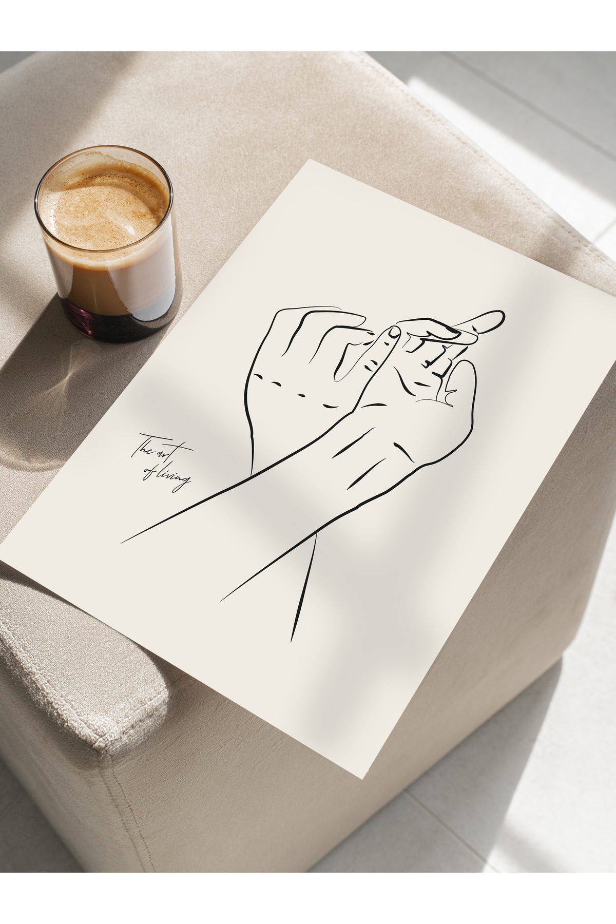 Soft Boho Çerçevesiz Duvar Posteri, İskandinav Temalı Poster - Salon, Mutfak ve Yatak Odası Dekoru