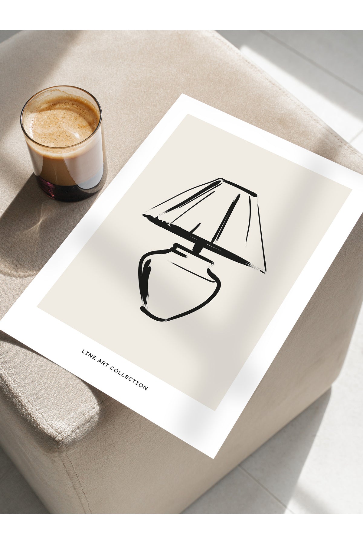 Soft Boho Çerçevesiz Duvar Posteri, İskandinav Temalı Poster - Salon, Mutfak ve Yatak Odası Dekoru